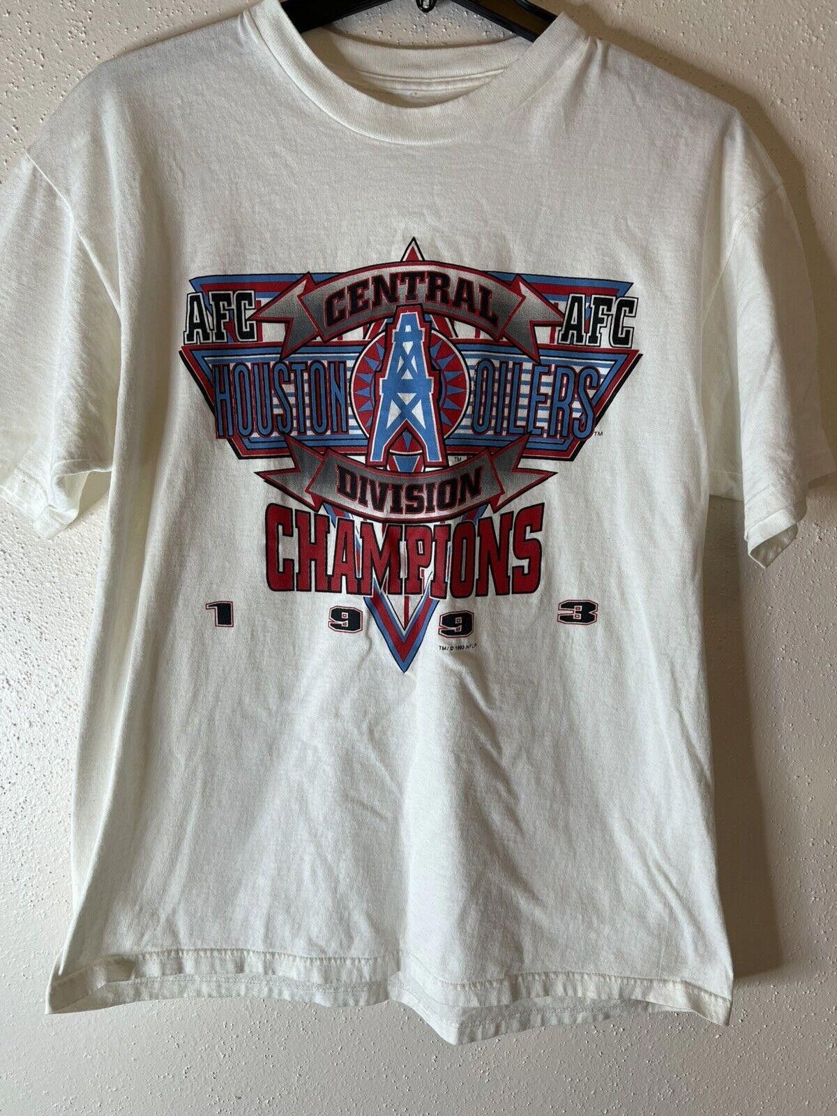 Designer HOUSTON OILERS 1993 CENTRAL CHAMPIONS TEE Size ONE SIZE - 1 Thumbnail