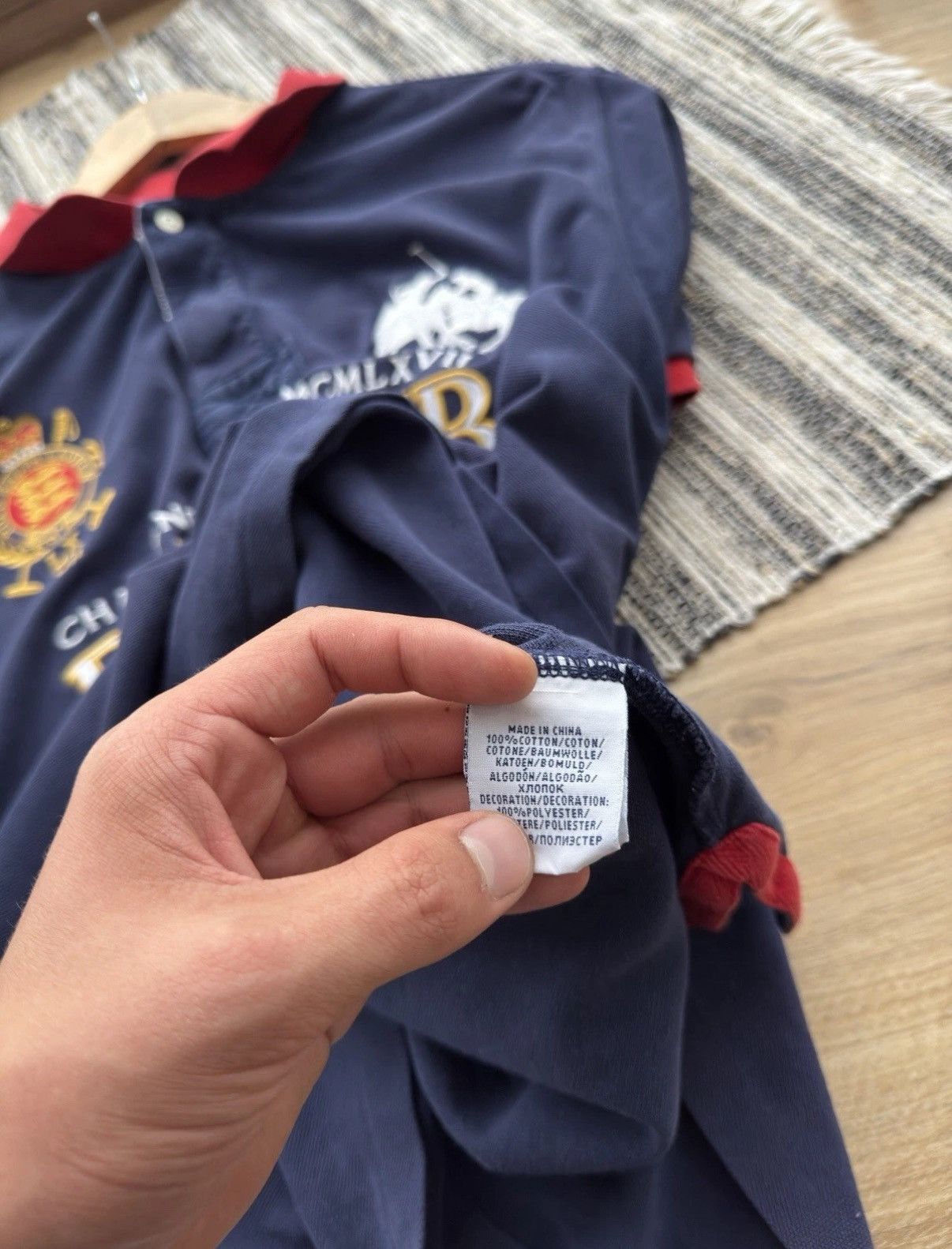 Polo Ralph Lauren Polo Ralph Lauren Challenge PRL CLUB Big Logo Blue Polo Size US XXL / EU 58 / 5 - 7 Thumbnail