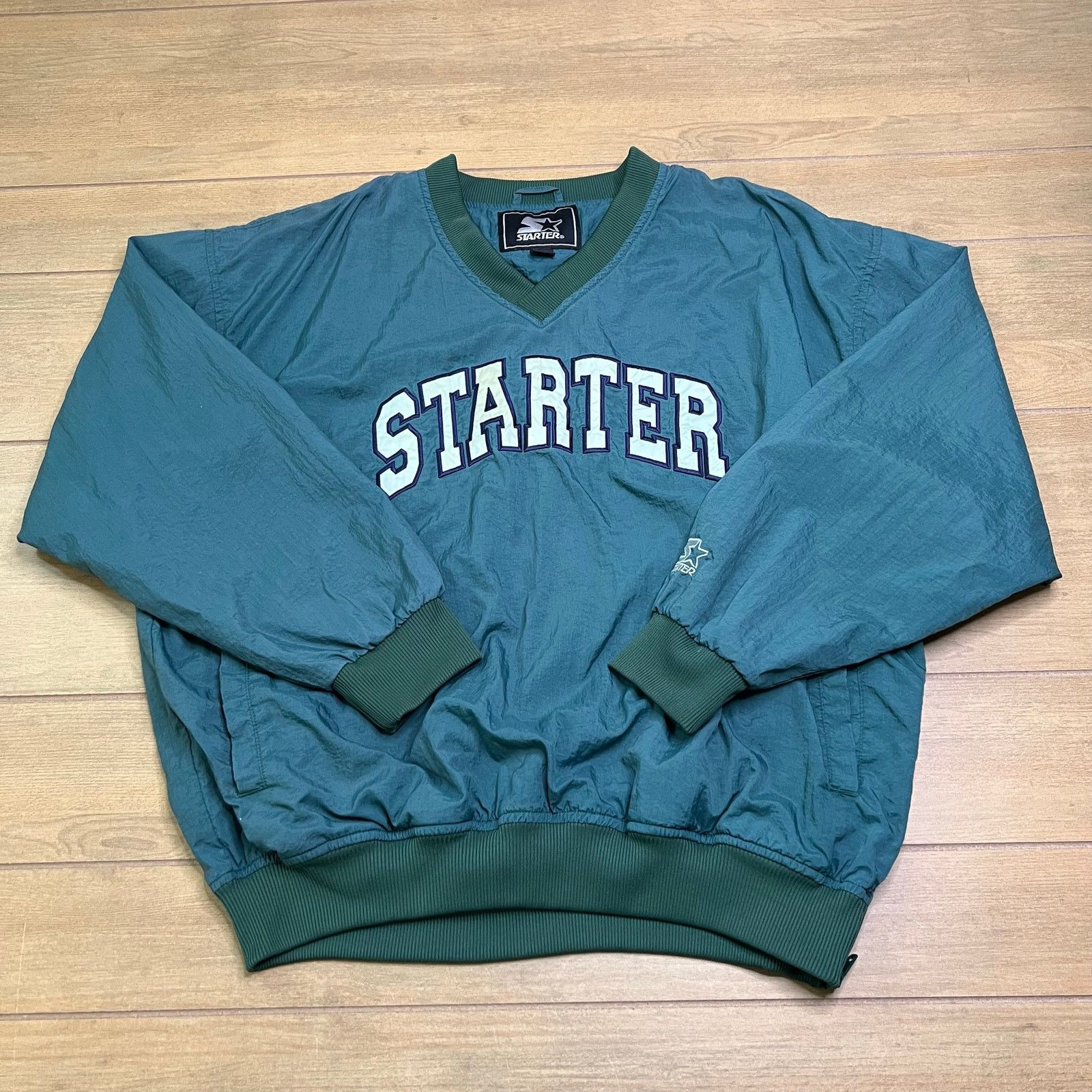 Starter Vintage Starter Pullover Jacket Mens L Green Windbreaker 90s Size US L / EU 52-54 / 3 - 1 Thumbnail