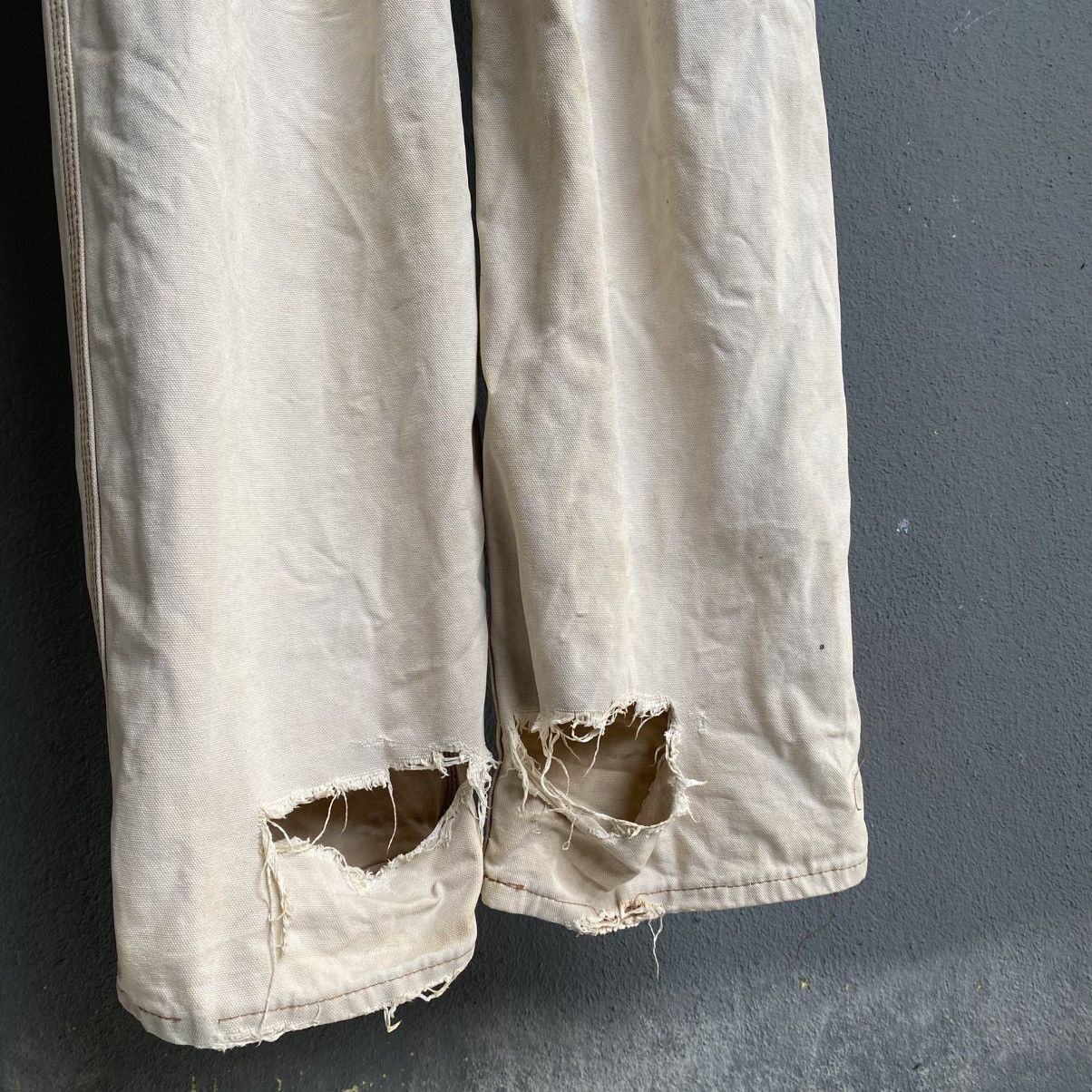 Dickies Vintage Dickies Workwear Overalls - Distressed Cream Size US 32 / EU 48 - 11 Thumbnail
