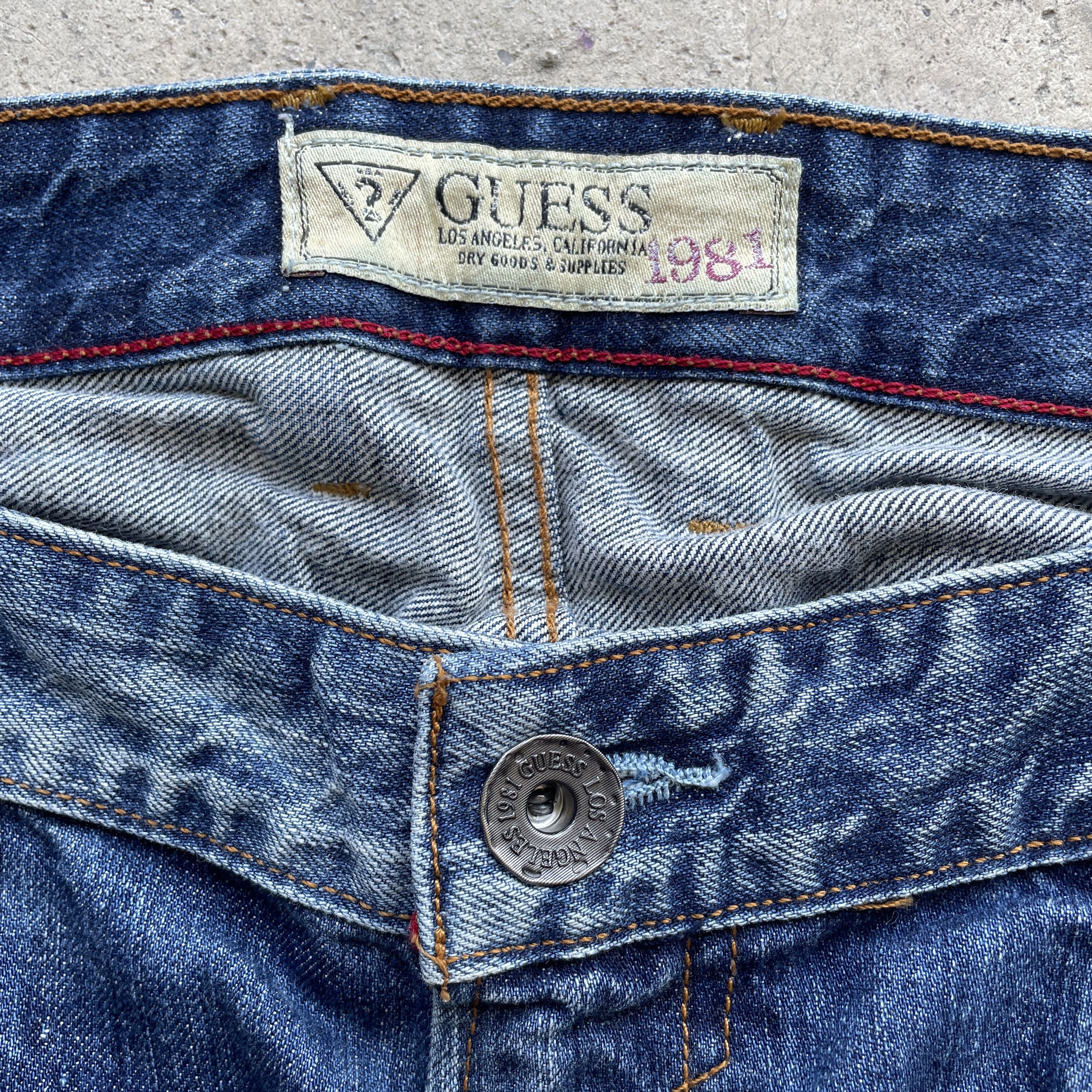 Guess Vintage Guess USA Denim Faded Distressed Jeans Pants W37 Size US 37 - 6 Thumbnail