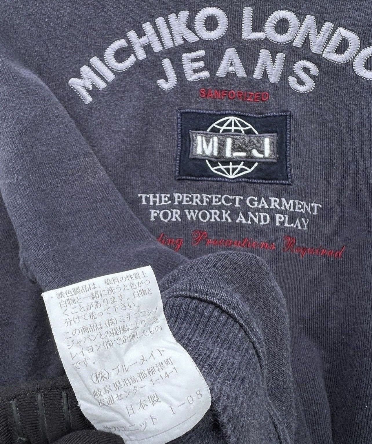 Japanese Brand Michiko Koshino Jeans Big Embroidered Logo Grey Sweatshirt Size US M / EU 48-50 / 2 - 6 Thumbnail