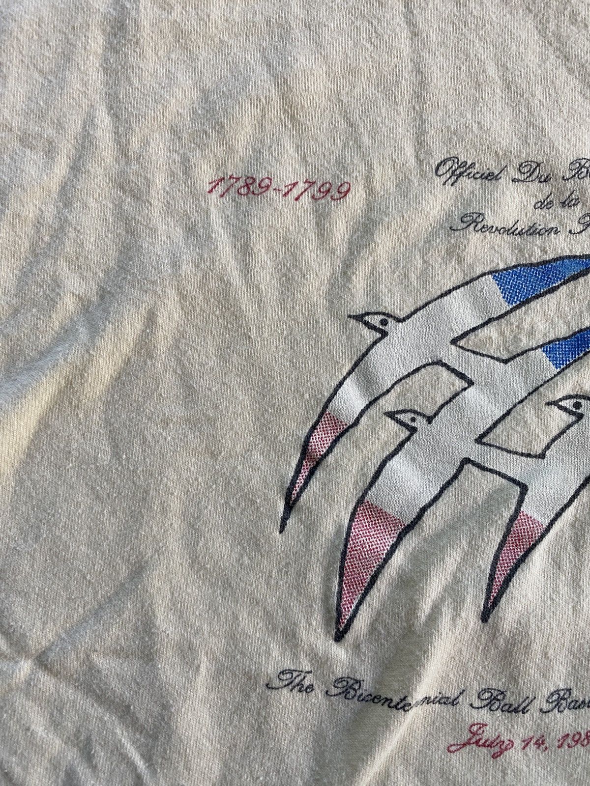 Vintage Vintage 80s Bastille Day France Crop Style Single Stitch Tee Size US M / EU 48-50 / 2 - 6 Thumbnail