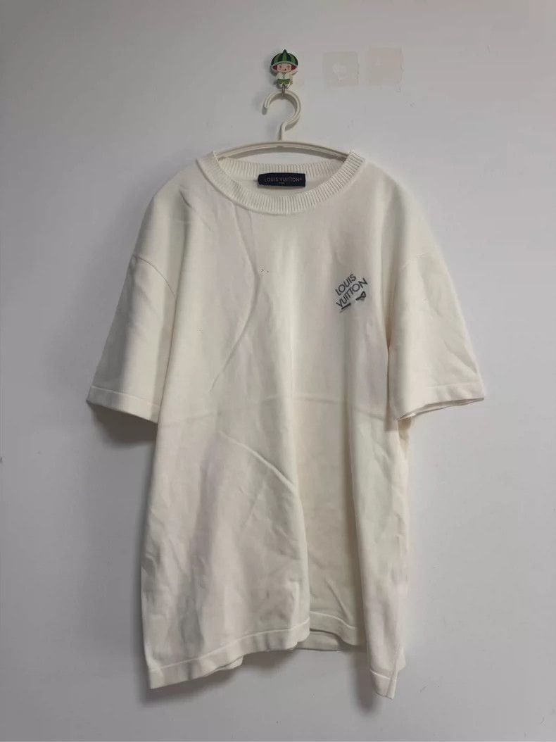 Louis Vuitton Louis Vuitton White knit short sleeves Size US XL / EU 56 / 4 - 1 Thumbnail