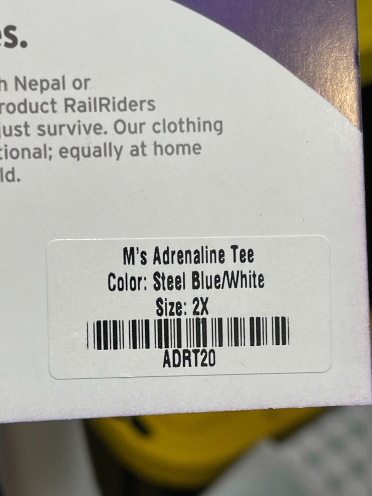 Other RailRiders Adrenaline Tee NWT Mens XXL Blue White Wicking Size US XXL / EU 58 / 5 - 6 Thumbnail