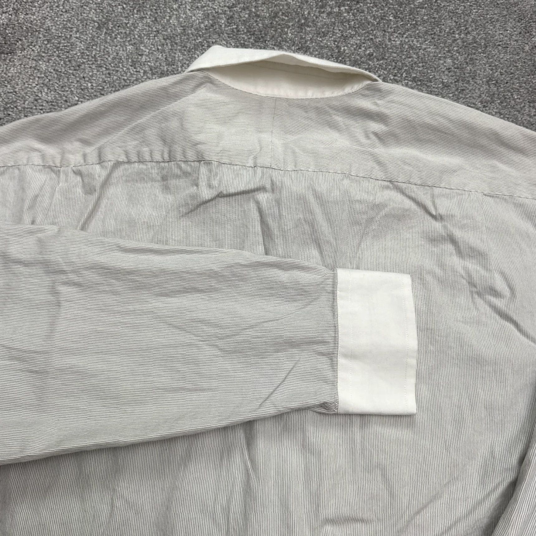 Ben Sherman Ben Sherman Dress Shirt Mens XL 17 34/35 Gray White Pinstripe Casual Workwear Business Shirt Mens XL Gray Pinstripe Size 46R - 4 Thumbnail
