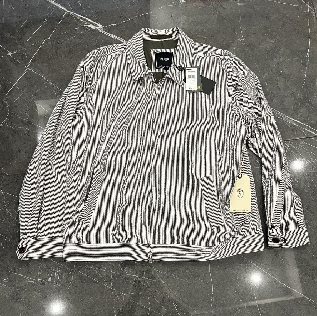 Todd Snyder NWT Todd Snyder New York Navy Seersucker Newsboy Jacket XXL Size US XXL / EU 58 / 5 - 1 Thumbnail