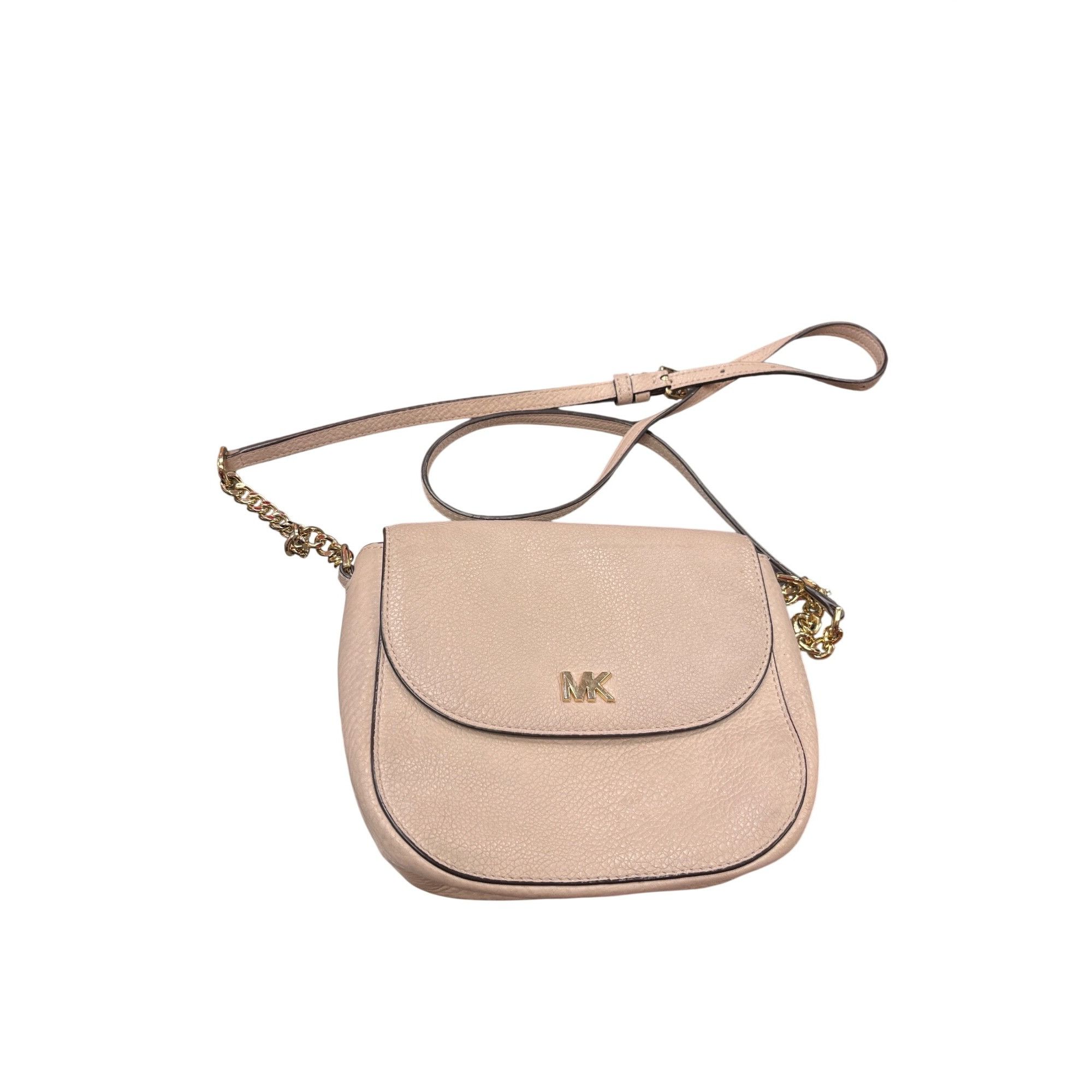 Michael Kors Michael Kors wms corral pink goldware leather crossbody shou Size ONE SIZE - 1 Thumbnail