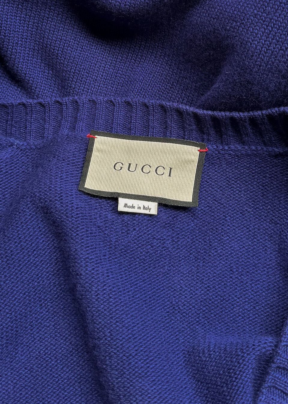 Gucci Gucci Blue GG Embroidery Wool Cardigan Sweater - SMALL Size S / US 4 / IT 40 - 5 Thumbnail