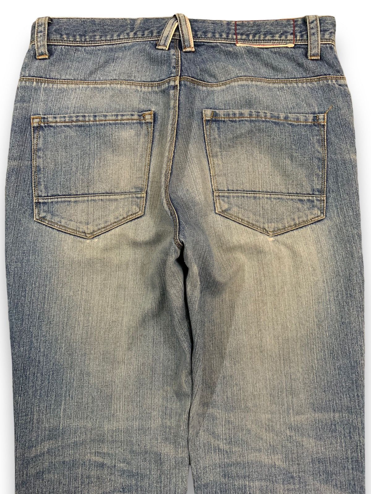 Morgan Homme Vintage Morgan Homme Selvedge Blue Washed Distressed Jeans Size US 30 / EU 46 - 11 Thumbnail