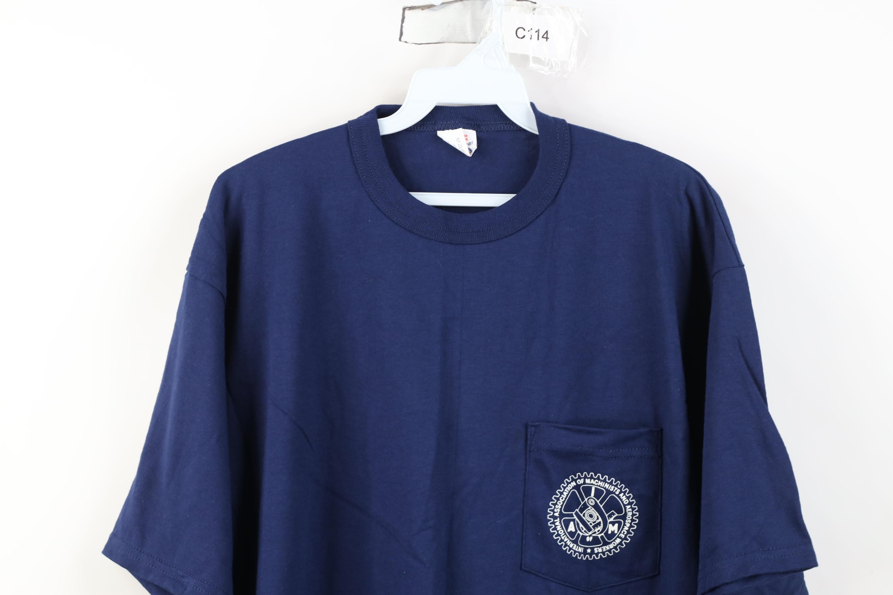 Vintage Deadstock Vintage 90s Machinist Aerospace Union T-Shirt Size US XL / EU 56 / 4 - 2 Thumbnail