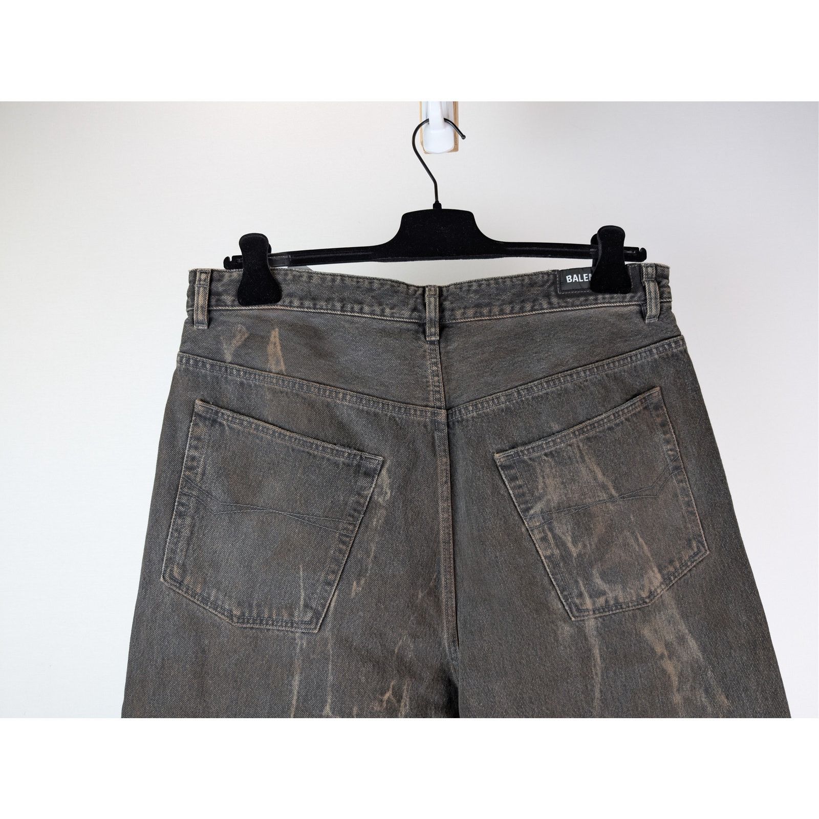 Balenciaga o1rshd1 34-36 Organic Japanese Oversized Denim Baggy Pants Size US 26 / EU 42 - 11 Thumbnail
