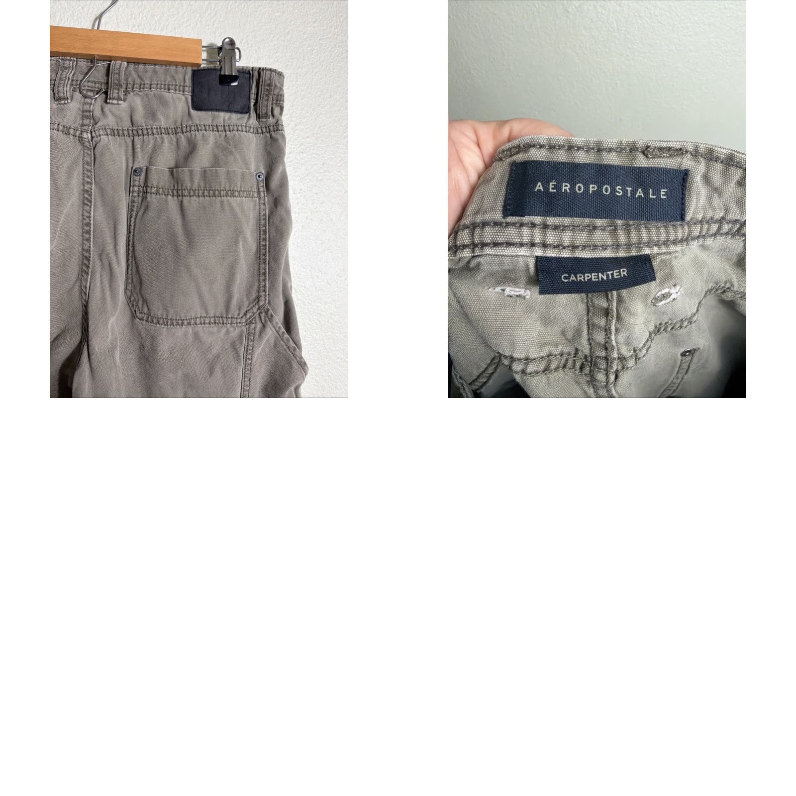 Vintage Aéropostale Carpenter Straight Pants Mens Size 34x30 Olive Green Utility Gray 34 30 Pants Mens Size US 34 / EU 50 - 9 Thumbnail
