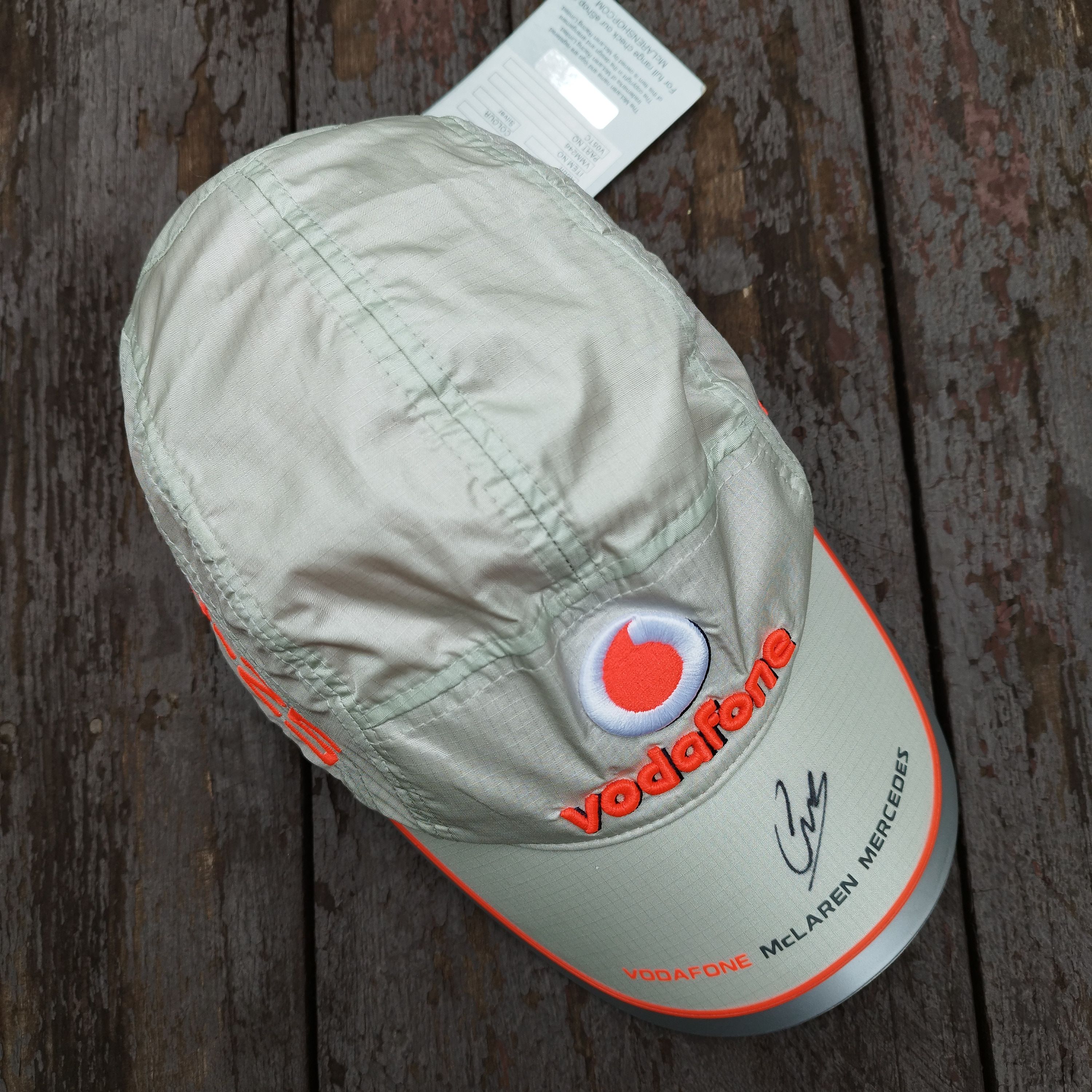 Formula 1 Lewis Hamilton Hand-Signed Vodafone McLaren Mercedes F1 Cap Size ONE SIZE - 7 Thumbnail
