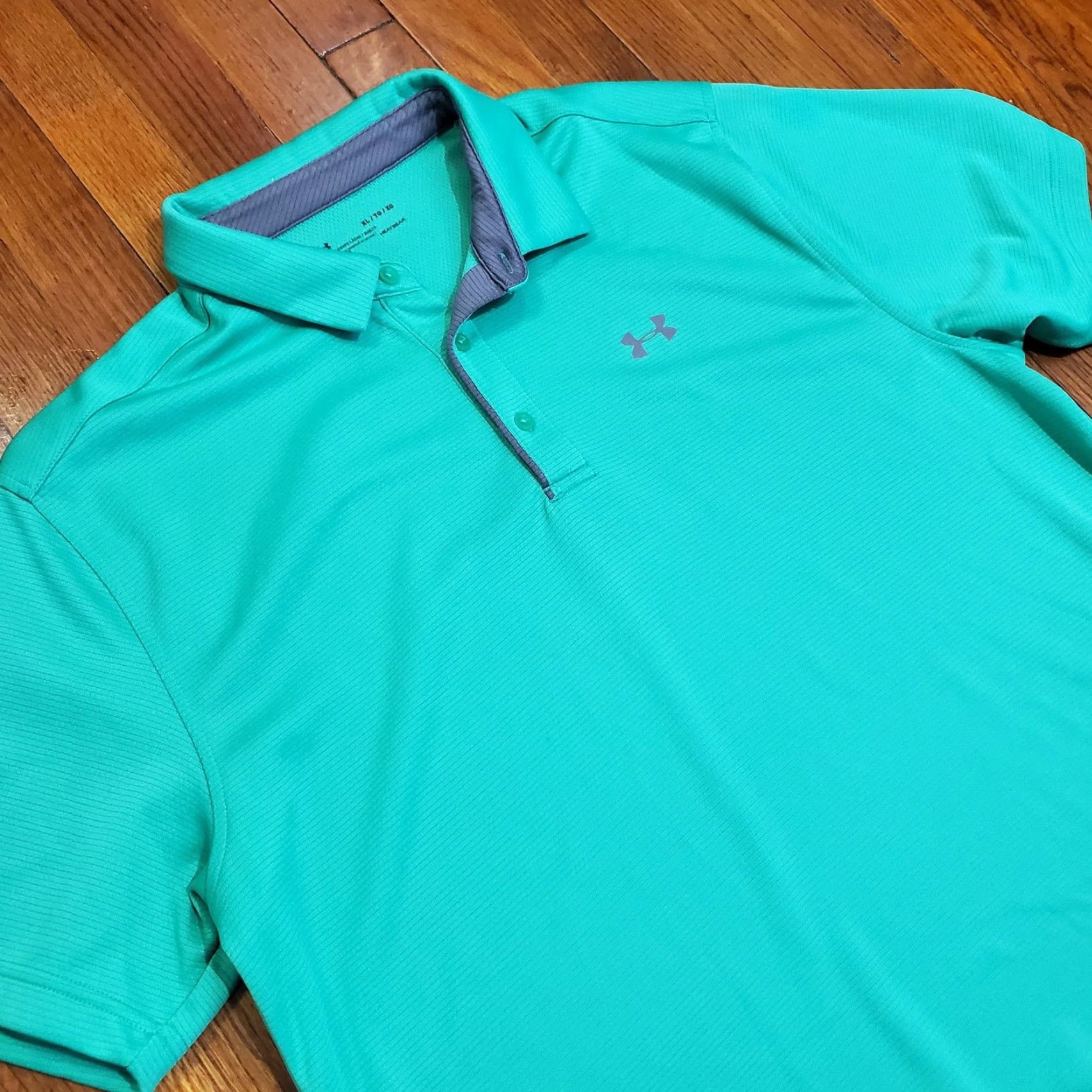 Under Armour Under Armour Polo Shirt Mens XL Green Solid HeatGear Golf Performance Loose Fit Size US XL / EU 56 / 4 - 2 Thumbnail