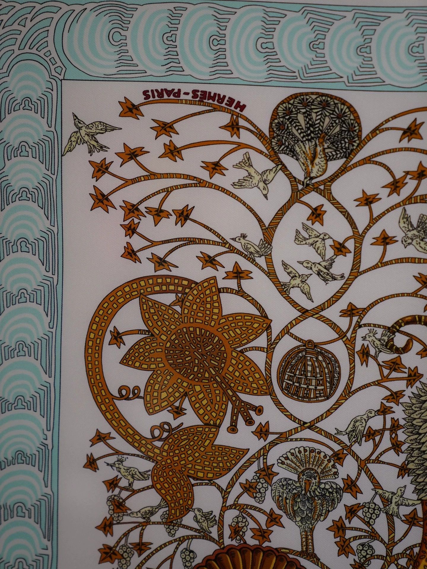 Hermes Hermes 1998 Annie Faivre Silk Scarf 'Les Légendes' Size ONE SIZE - 6 Thumbnail