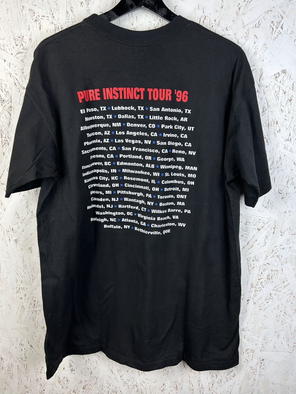 Band Tees 90s Vintage 1996 Scorpions Pure Instinct USA Tour T-Shirt Size US XL / EU 56 / 4 - 6 Thumbnail