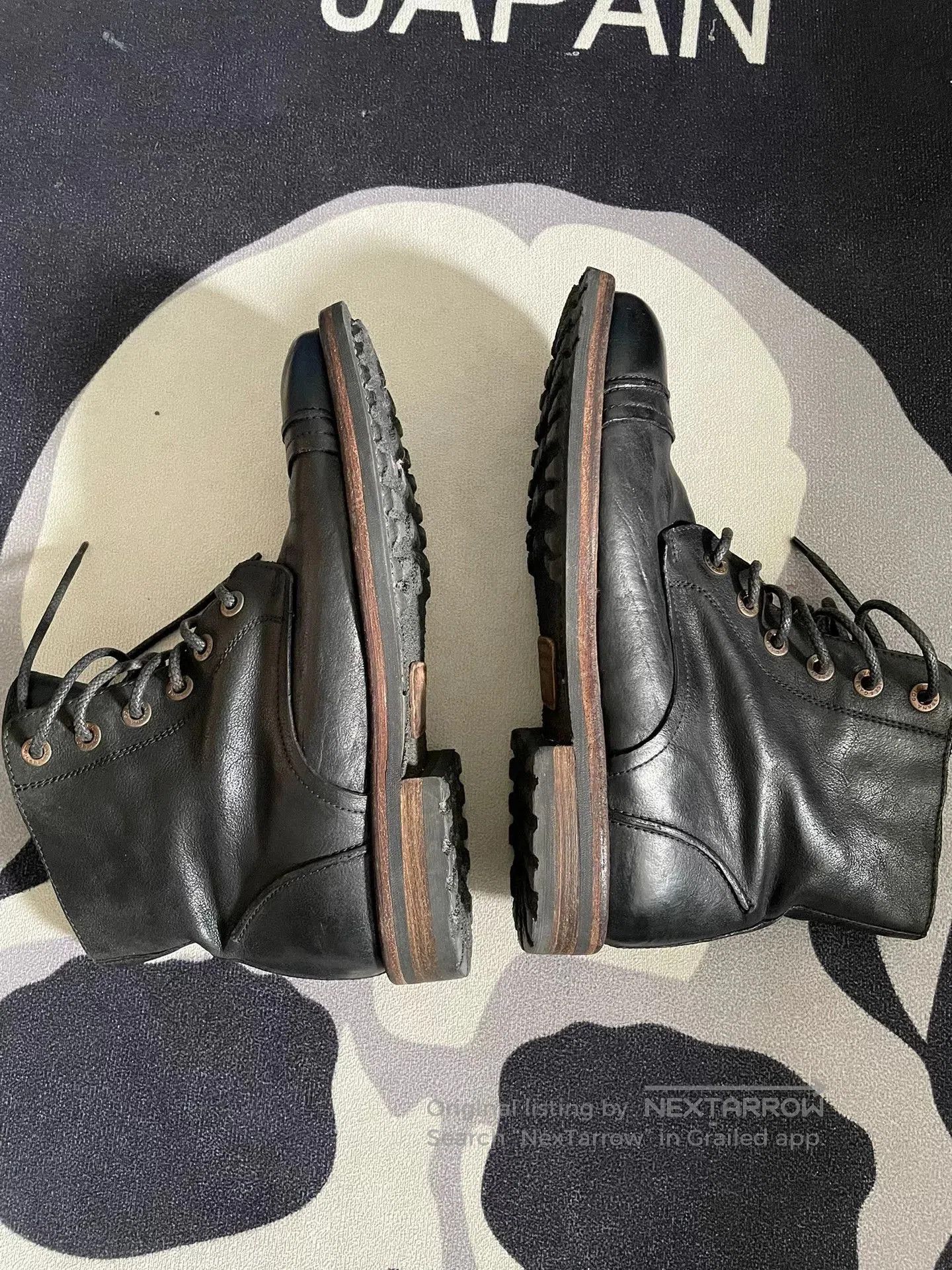 Dolce & Gabbana DG Men's Black Leather Military Boots. Size US 8 / EU 41 - 3 Thumbnail