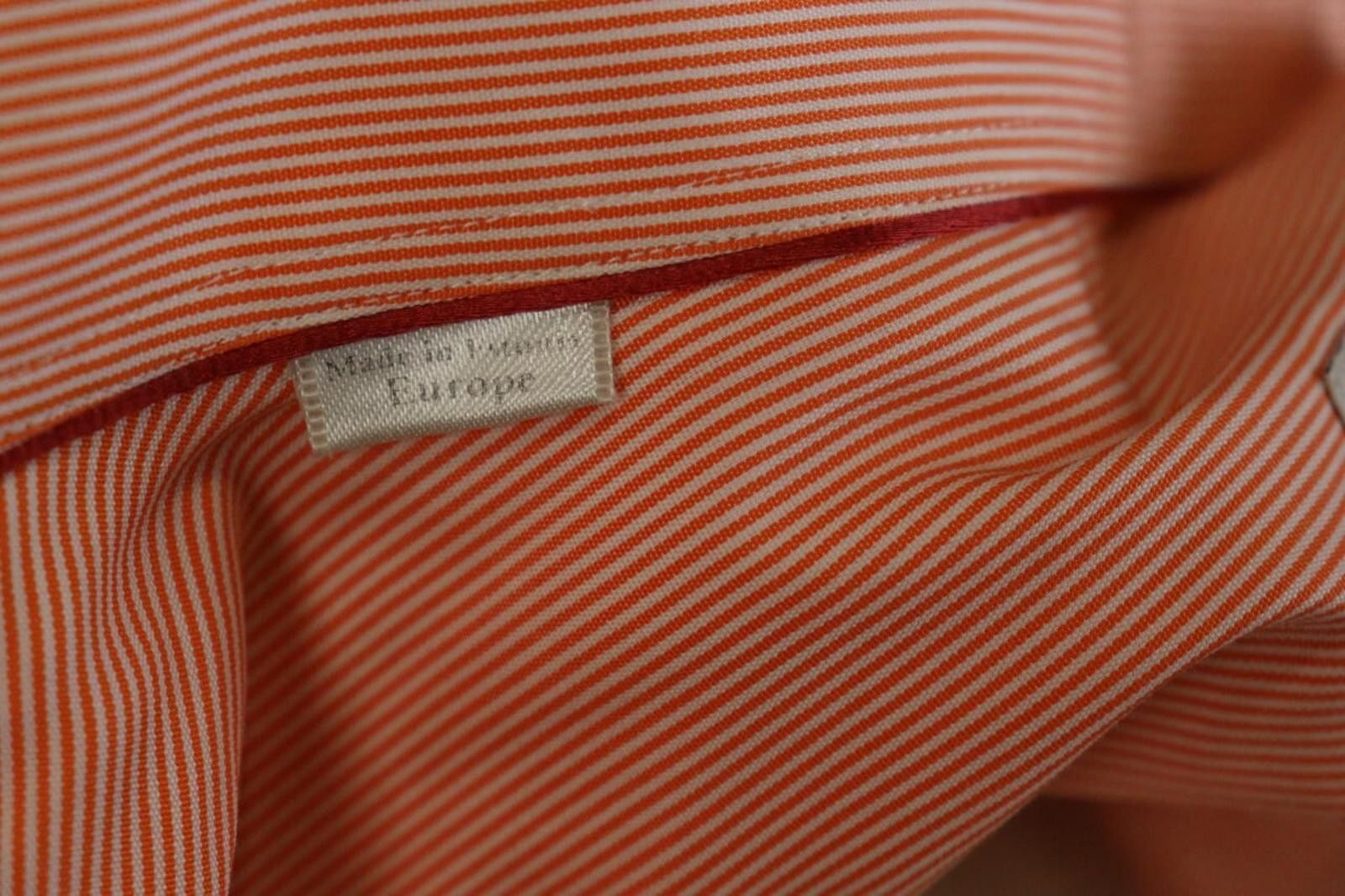 Eton Eton Orange Pinstriped Cotton Collar Dress Shirt Size 44 Size 38R - 12 Thumbnail