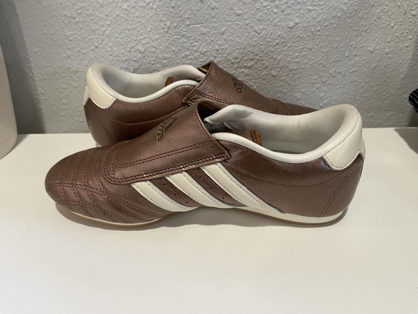 Adidas Adidas Taekwondo Shoes Brown with White Stripes Size 7.5 Size US 7.5 / IT 37.5 - 2 Thumbnail