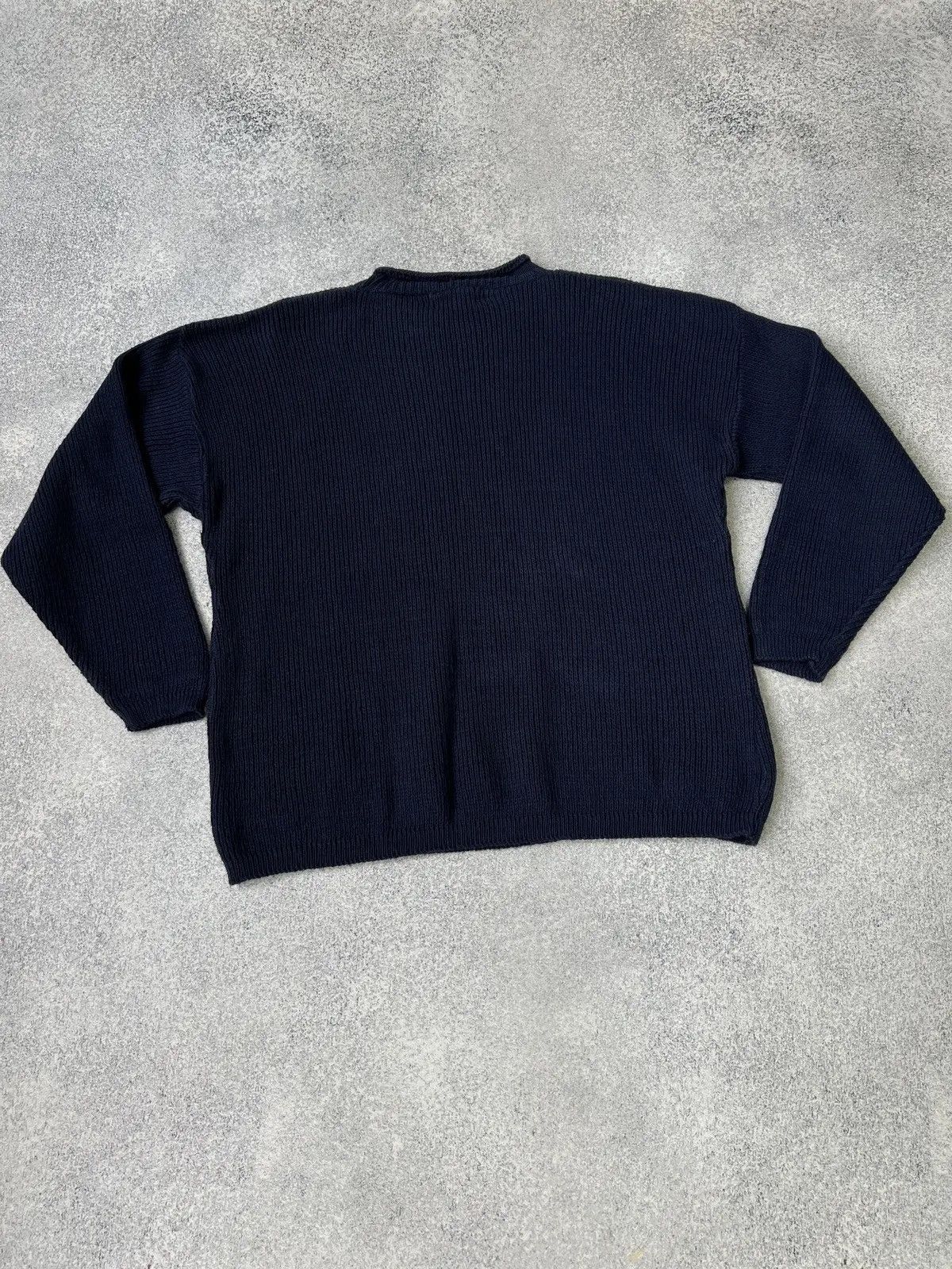 Burberry × Vintage Vintage Burberry Big Logo heavy knit sweater Size US L / EU 52-54 / 3 - 8 Thumbnail