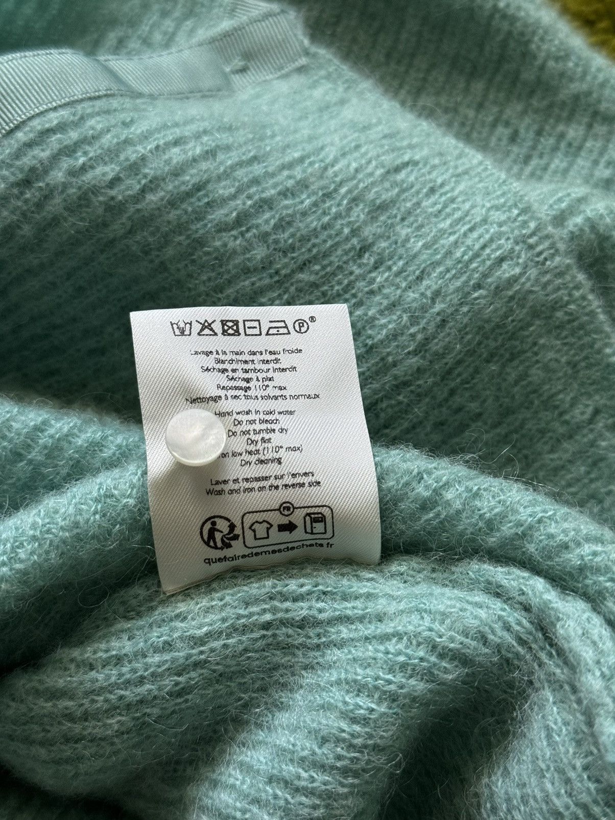 Designer × Sezane Sezane oldmoney style mohair alpaca blend cardigan sweater Size XXS / US 00 / IT 34 - 6 Thumbnail