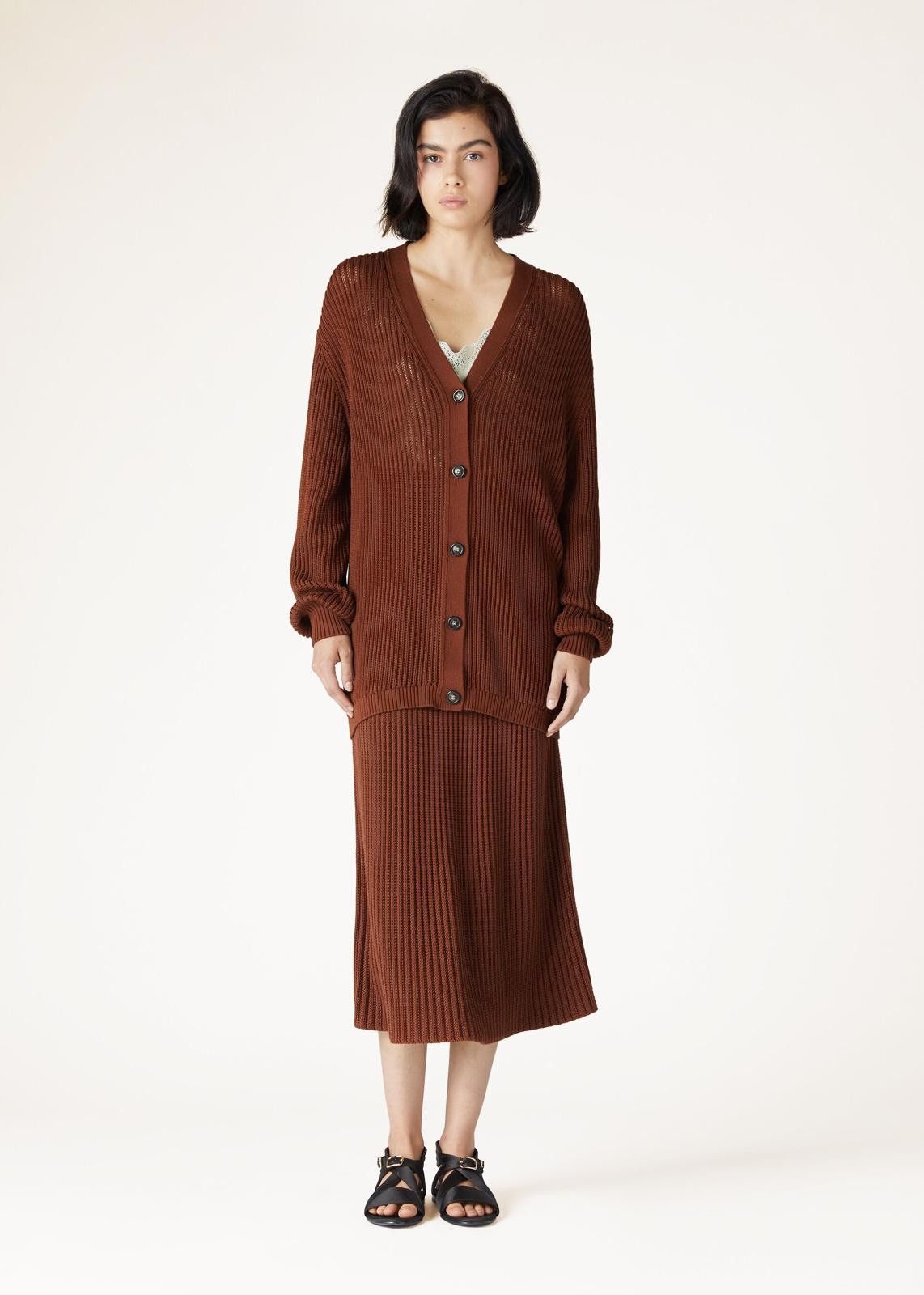Loro Piana o1srvl11e0125 FAN9692 Ikeda Skirt in Clay Red Size 27" / US 4 / IT 40 - 3 Thumbnail