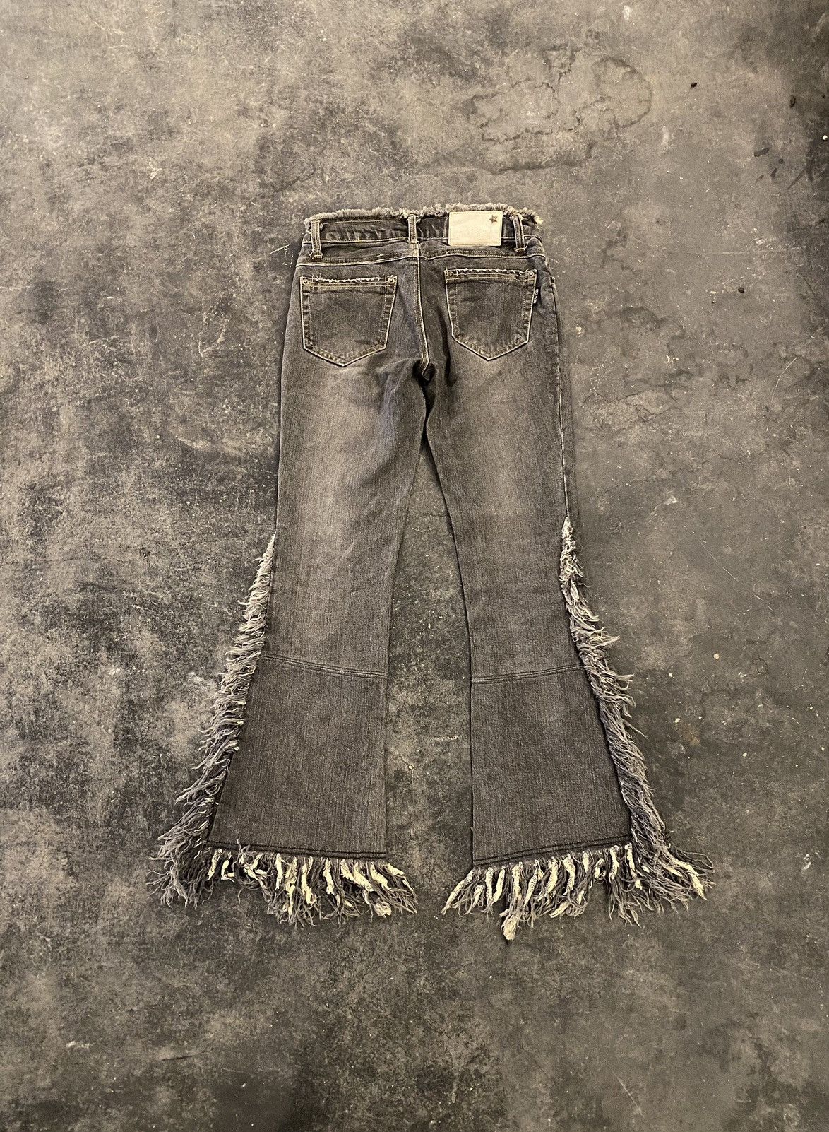 image of Hysteric Glamour x If Six Was Nine Cecil Mcbee Ifsixwasnine Flare Jeans in Grey, Women's (Size 27)