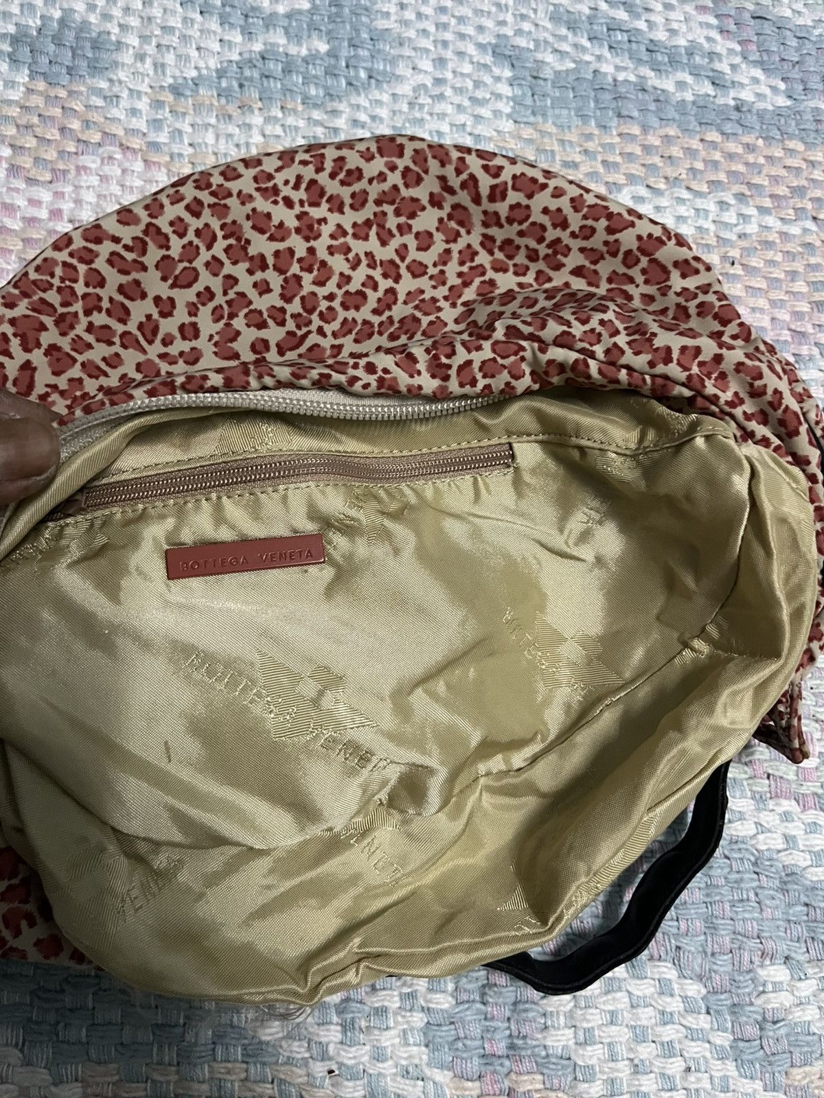 Bottega Veneta Bottega Veneta Braune Nylon-Hobo-Tasche mit Leopardenmuster Size ONE SIZE - 8 Thumbnail