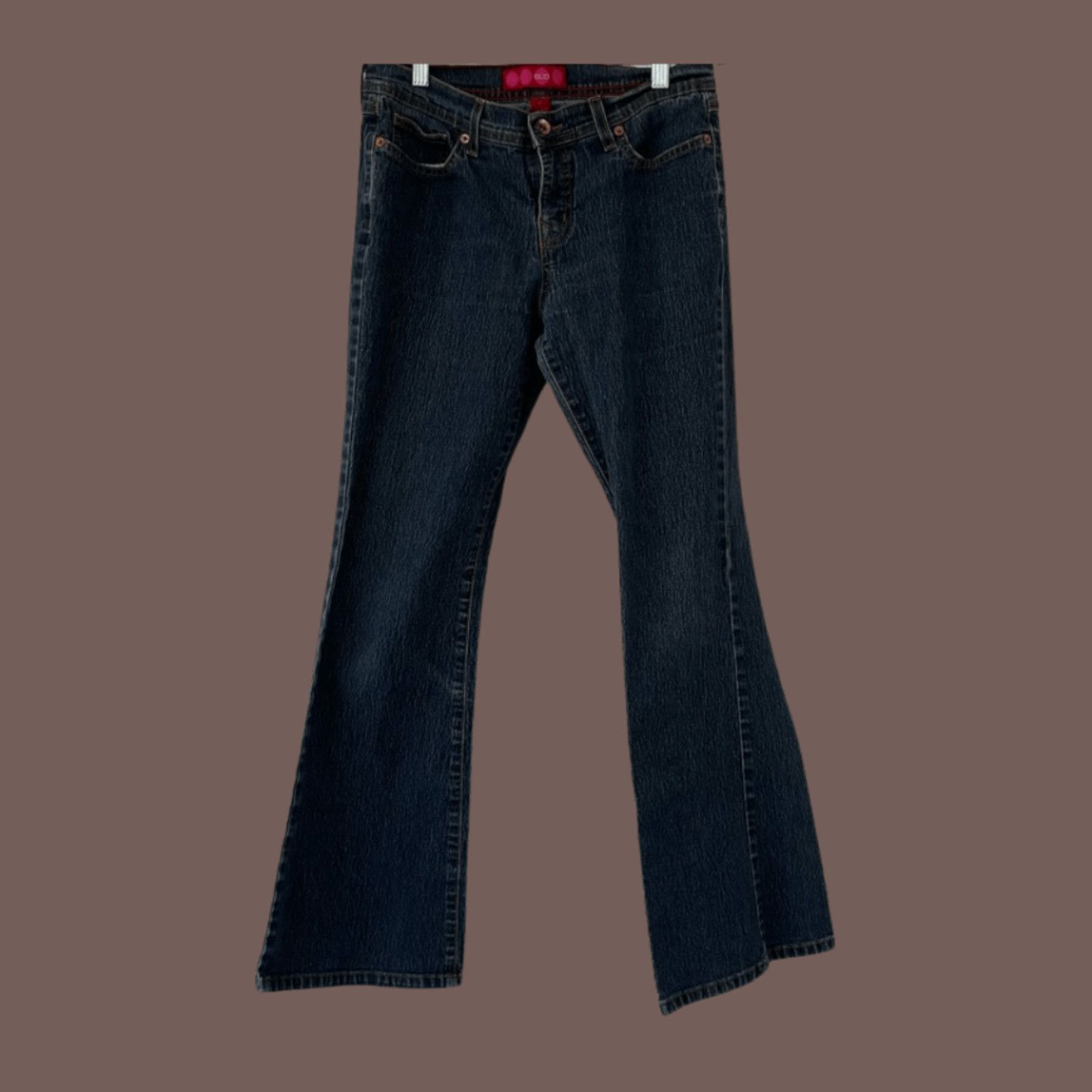 Vintage VTG Flared Jeans | GLO Dark Wash Y2K | Indie Sleaze Era Size 28" / US 6 / IT 42 - 2 Thumbnail