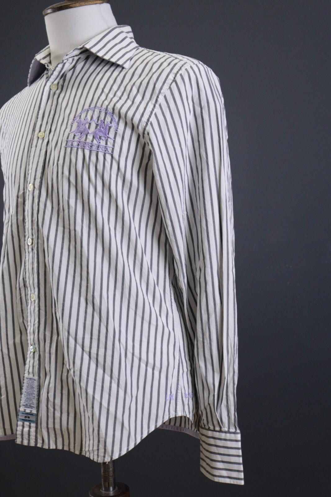 La Martina La Martina Argentina White Stripe Shirt Size L Size US L / EU 52-54 / 3 - 7 Thumbnail