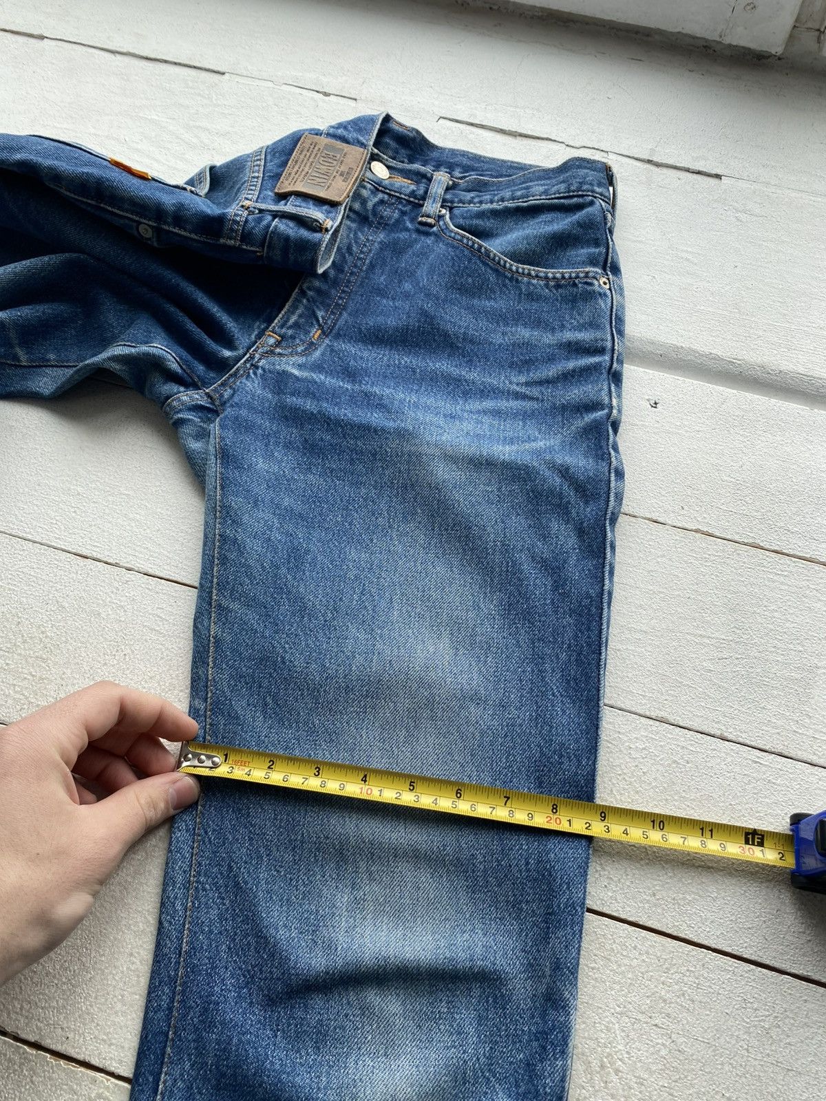 Edwin Japanese Vintage Edwin Distressed Slim Tapered Fit Jeans Size US 30 / EU 46 - 20 Thumbnail