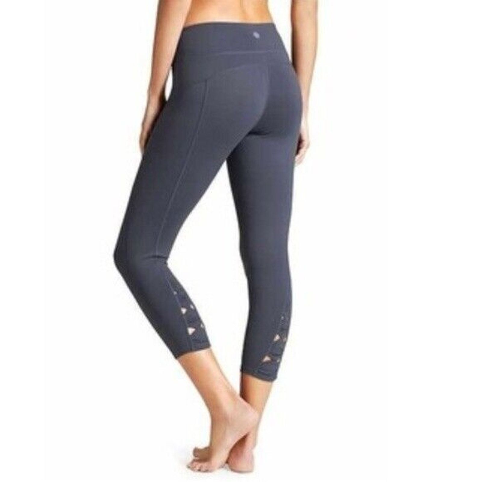 Other Athleta Power Lace Calf Capri Yoga Leggings Black Womens XS Size 23" - 9 Thumbnail