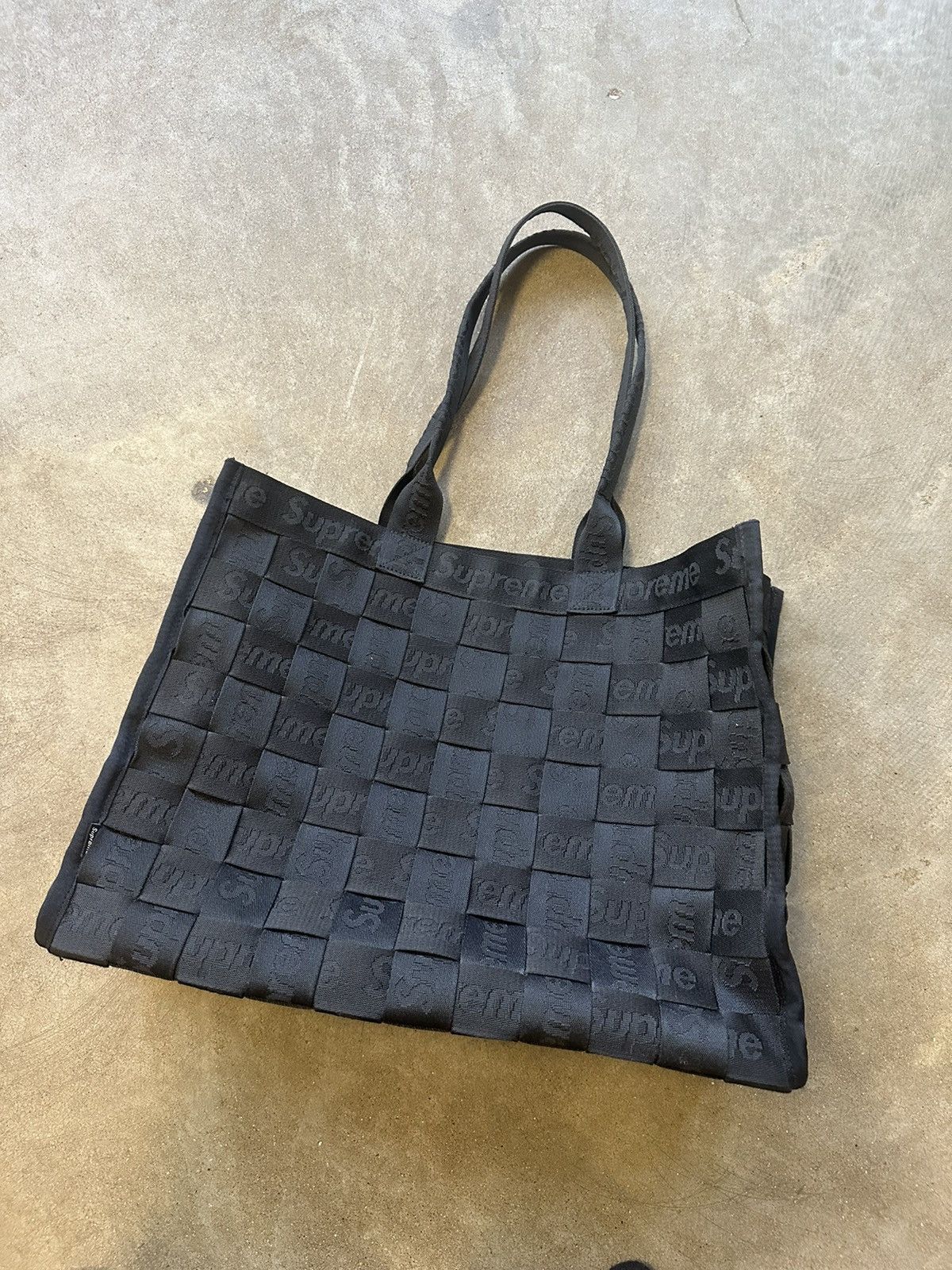 超希少 SUPREME シュプリーム 2017SS 666 Denim Tote Supreme 666 Denim Tote Black - SS17 - US