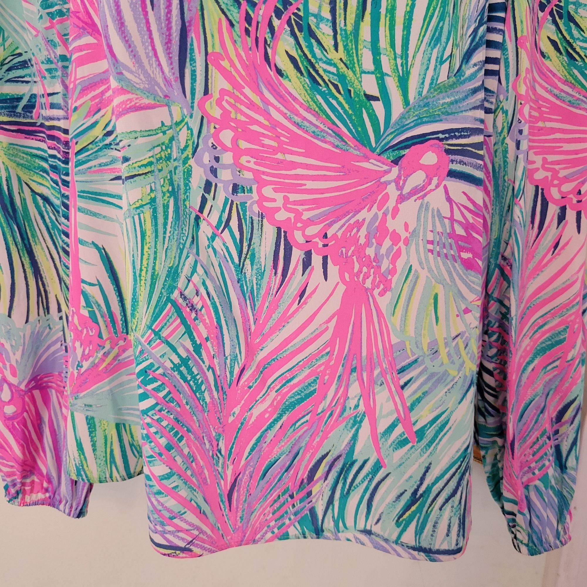 Lilly Pulitzer Lilly Pulitzer Off Shoulder Tropical Print Top XS Silk ADIRA Size XS / US 0-2 / IT 36-38 - 6 Thumbnail