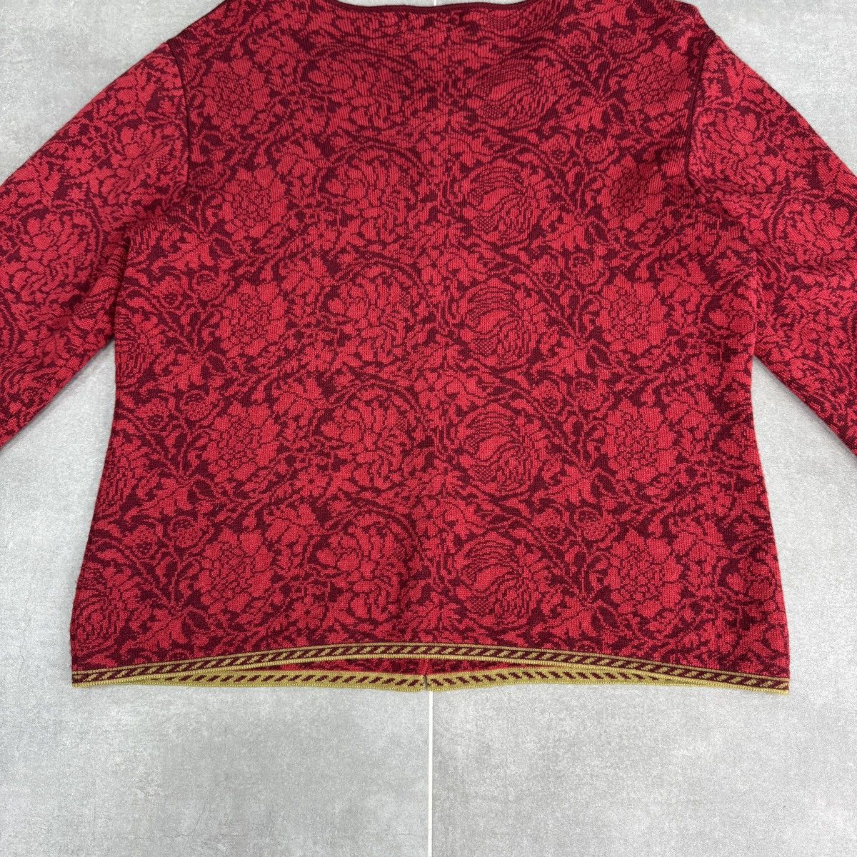 Vintage Vintage Oleana Wool Floral Women Button Cardigan Sweater Size M / US 6-8 / IT 42-44 - 18 Thumbnail