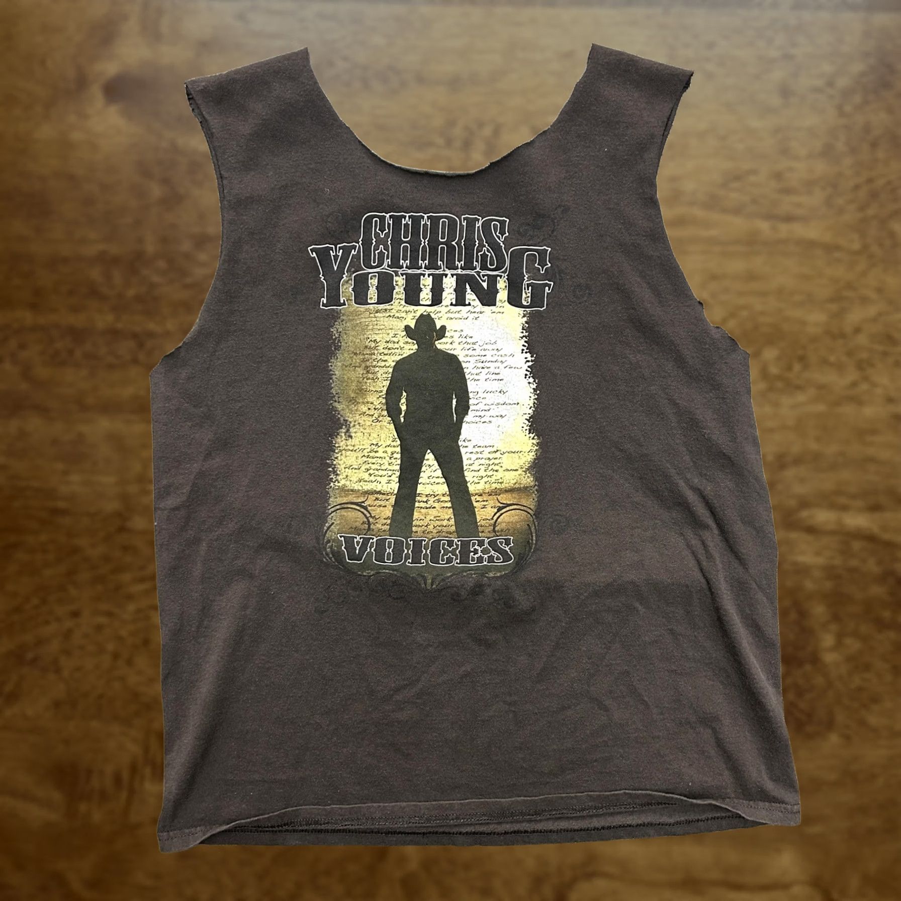Vintage Chris Young Voices Shirt Mens Large Black Crew Neck Sleeveless Tank Top Tour Graphic Print Country Music Size US L / EU 52-54 / 3 - 1 Thumbnail