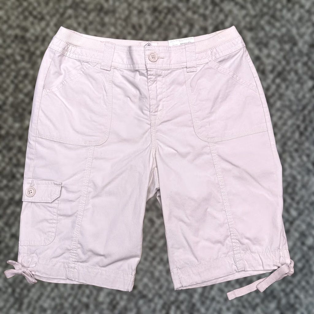 Vintage VINTAGE not vintage; St. John's Bay Bermuda Shorts 4 Petite Beige Mid Rise Stretch New -- (reuse structure) Size 27" / US 4 / IT 40 - 1 Thumbnail
