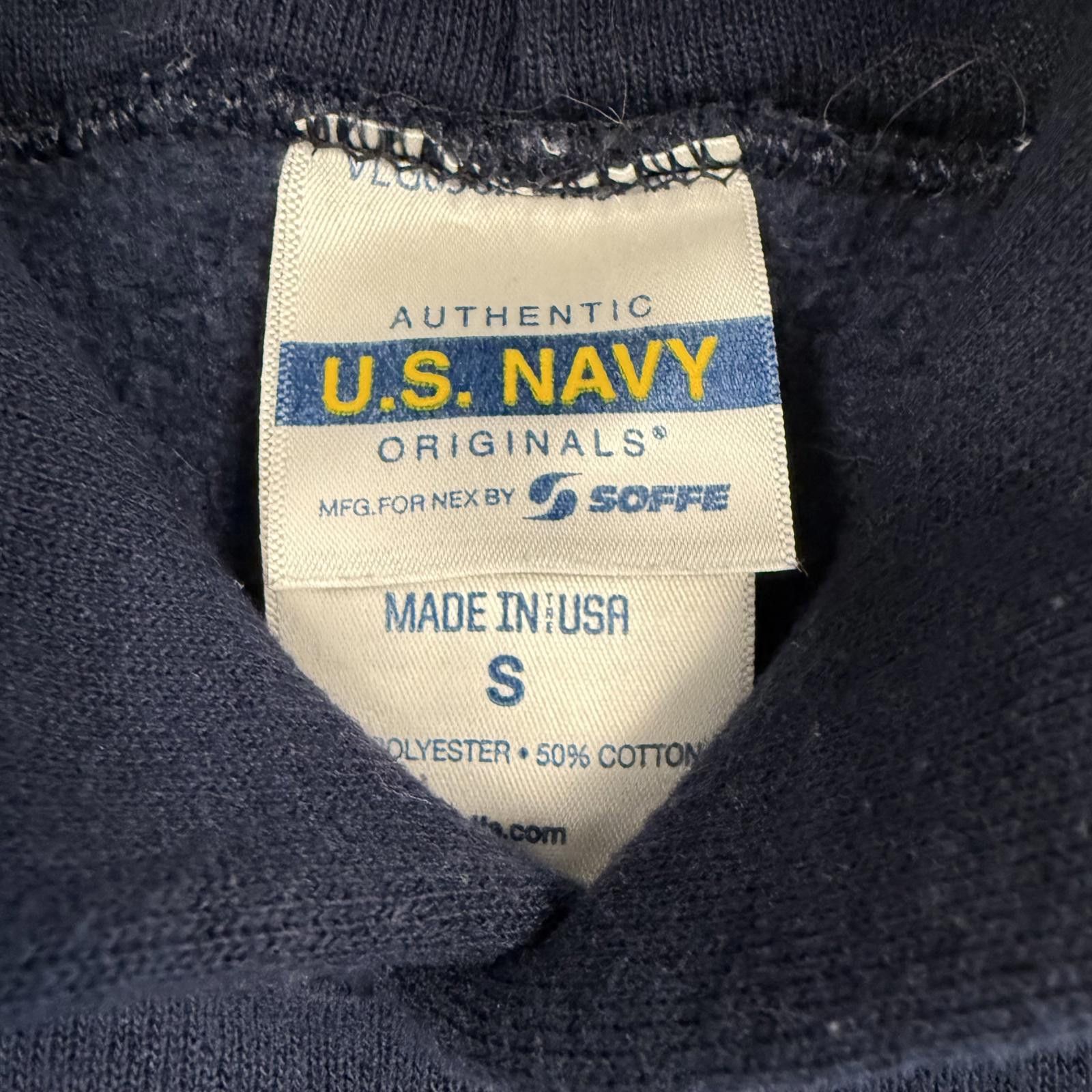 Designer Vtg 90s Authentic U.S. Navy Hoodie Made in USA - S Size US S / EU 44-46 / 1 - 3 Thumbnail