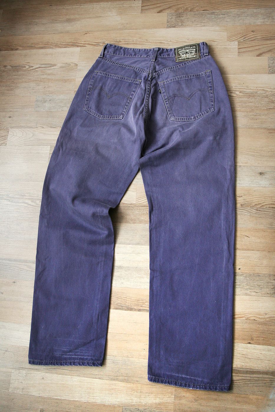Levi's Vintage 90s 1991 Levi's 502 Purple Wash Denim Jeans Size US 30 / EU 46 - 4 Thumbnail