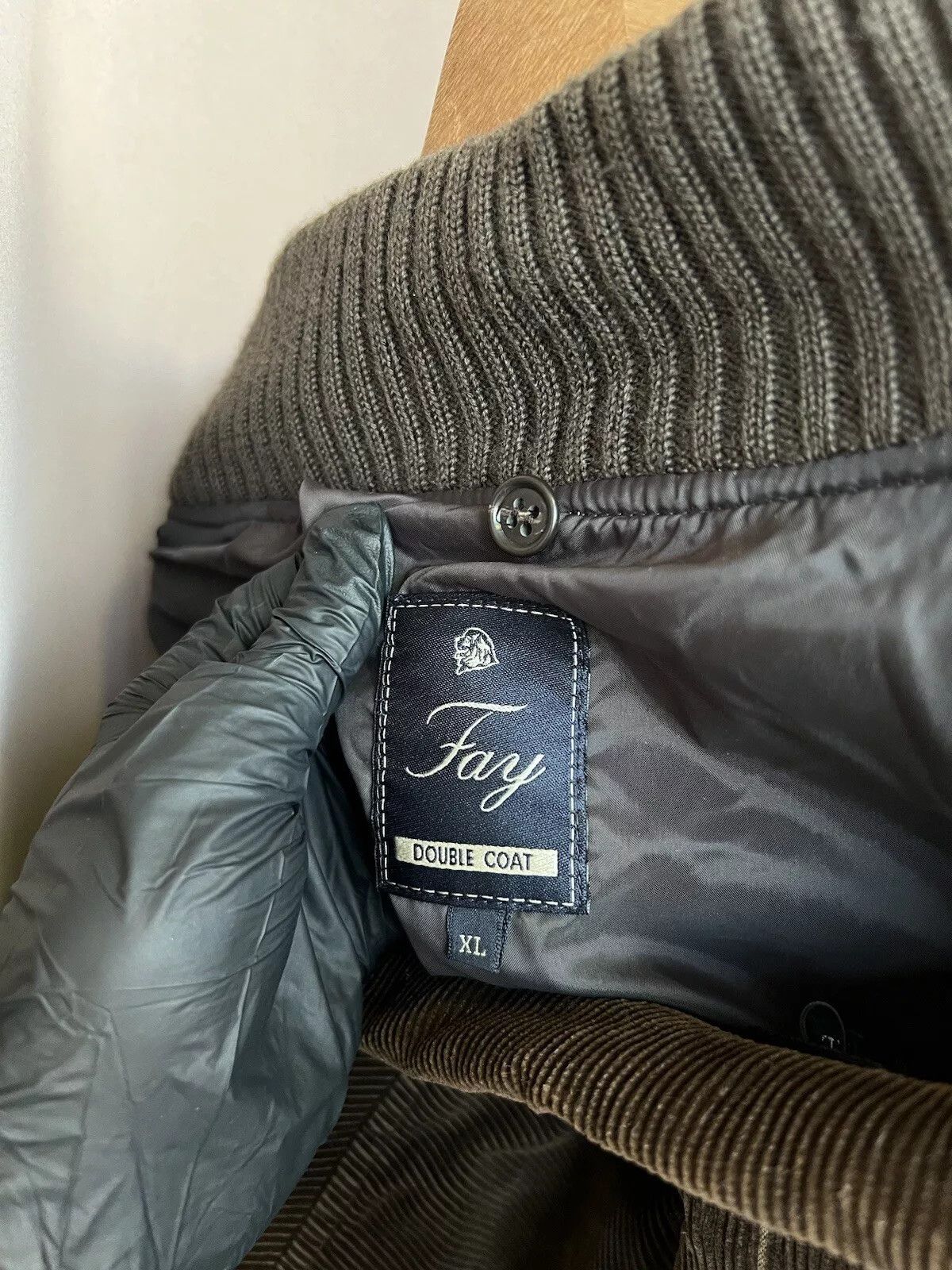 Fay Fay Double Coat Mens Size XL Velvet Button Jacket Vintage Size US XL / EU 56 / 4 - 16 Thumbnail