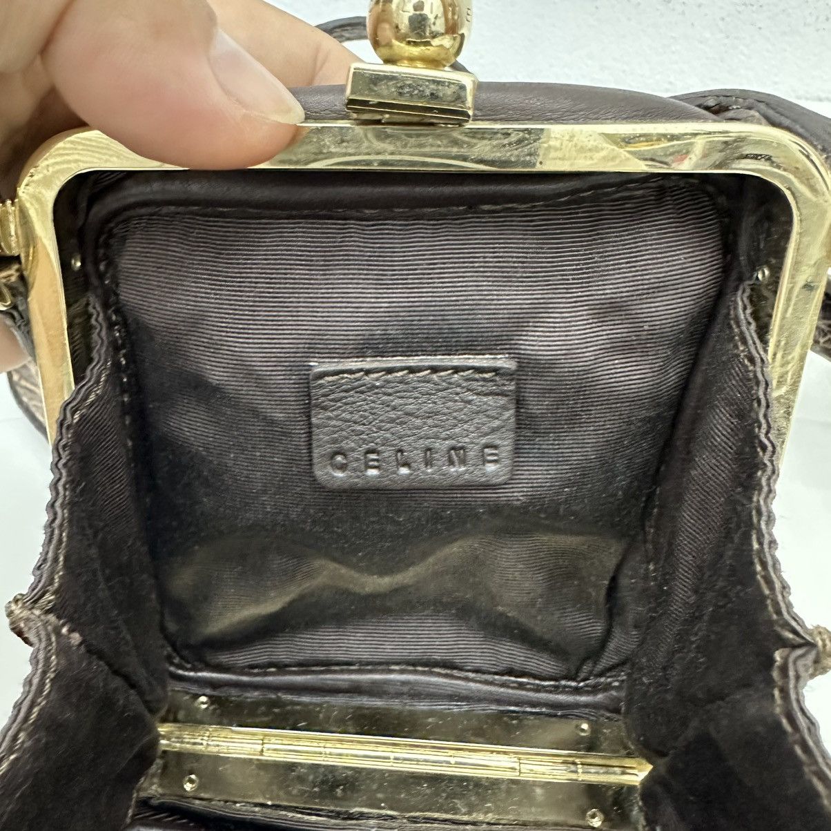 Celine ‼️YES‼️ AUTHENTIC CELINE LEATHER TRUNKETTE MINI CROSSBODY BAG Size ONE SIZE - 13 Thumbnail