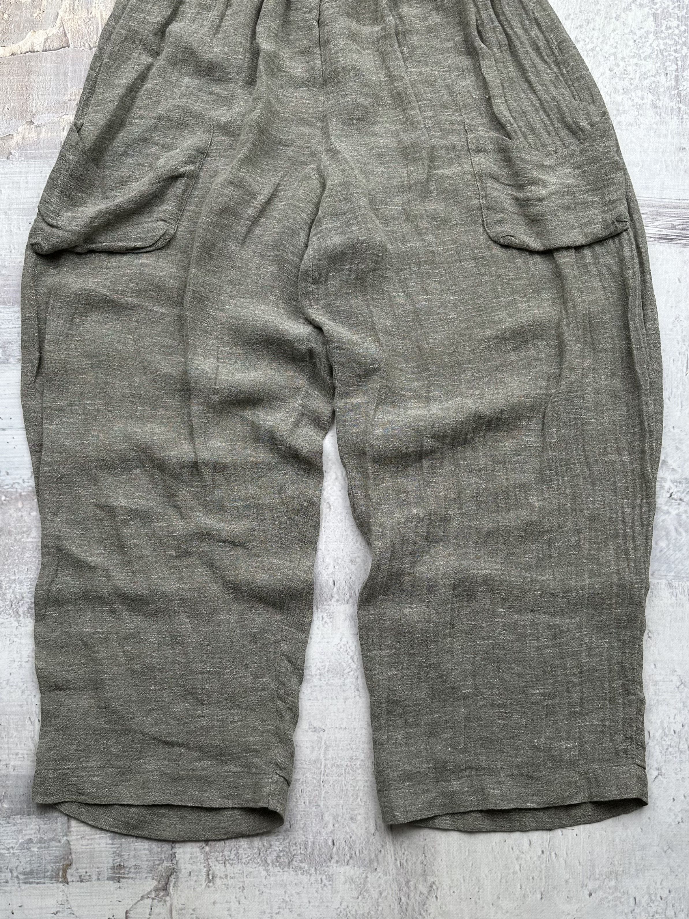 Japanese Brand × Vintage × Yohji Yamamoto Vintage Parachute Linen Pants Size US 30 / EU 46 - 3 Thumbnail