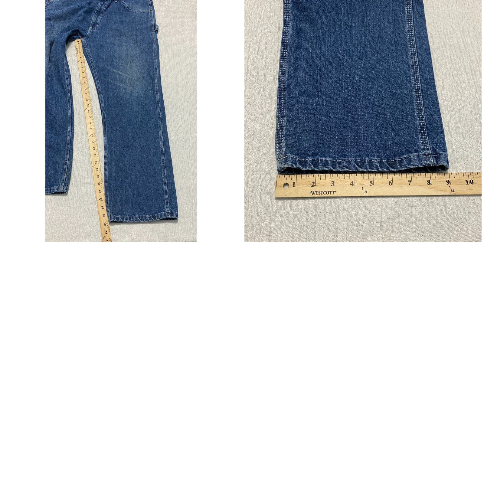 Vintage Vintage Key Mens Carpenter Jeans Size 38×30 Blue Regular Straight Workwear Jeans 90s Grunge Mens Regular 38 Blue Denim Cotton Inseam 30"} Size US 38 / EU 54 - 8 Thumbnail
