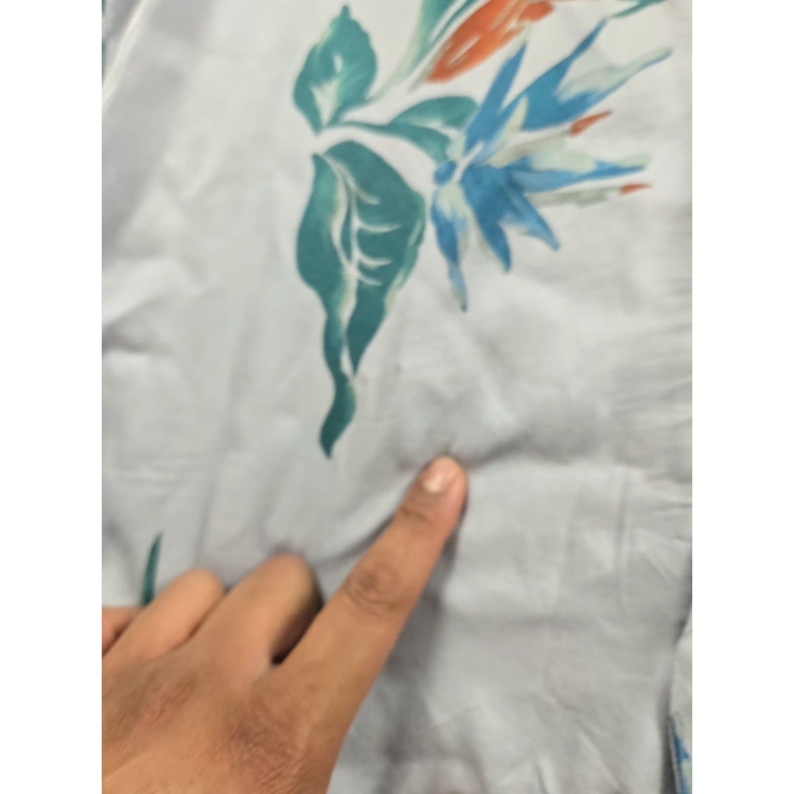 Allsaints All Saints Iris Shirt Mens M Blue Floral Short Sleeve Viscose Button Up Size US M / EU 48-50 / 2 - 3 Thumbnail