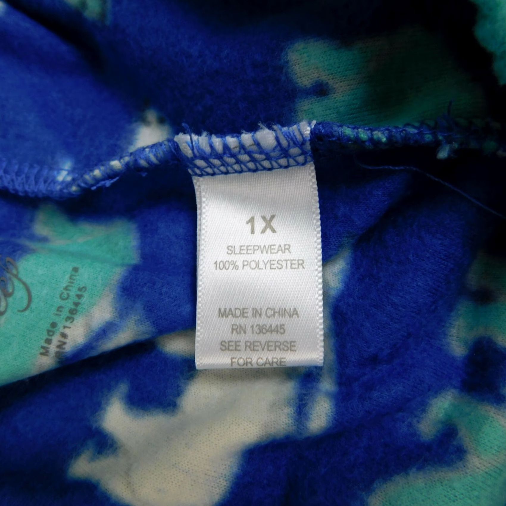 Hanes Hanes Muk Luks Plus Size Stretch Fleece Pajama Pants 1X, Polar Bear Plunge Geometric Pattern, Pull-On, Blue, Women, Pajama Pants Size 40" / US 18 - 4 Thumbnail