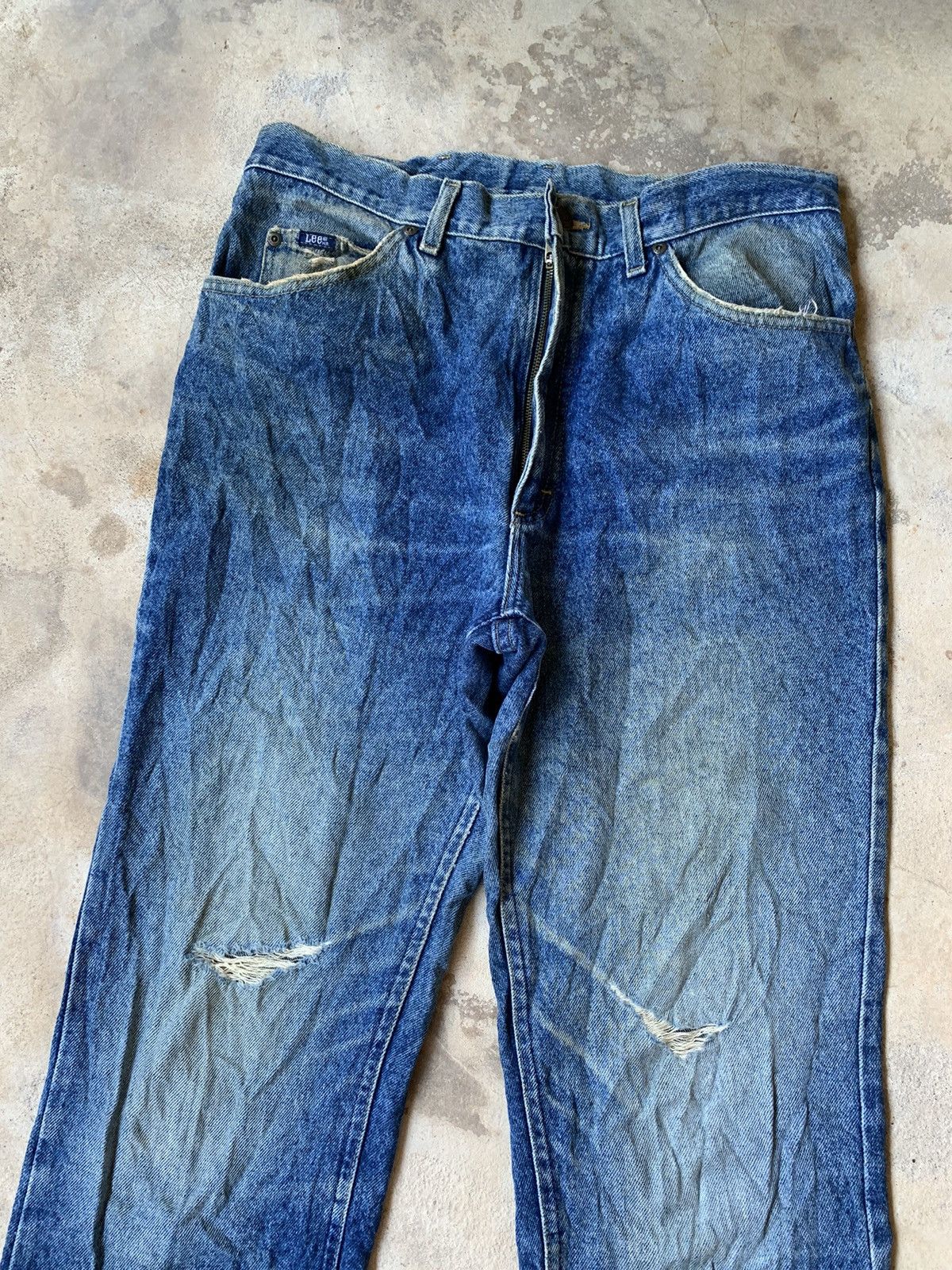 Lee × Vintage Vintage Lee Distressed Denim Size US 32 / EU 48 - 5 Thumbnail