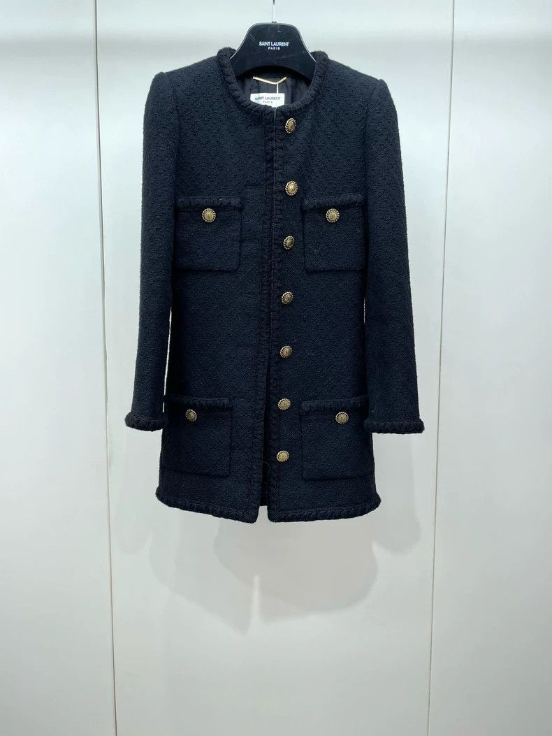 Yves Saint Laurent saint laurent Black tweed blazer jacket 2503-Nextarrow Size XS / US 0-2 / IT 36-38 - 1 Thumbnail