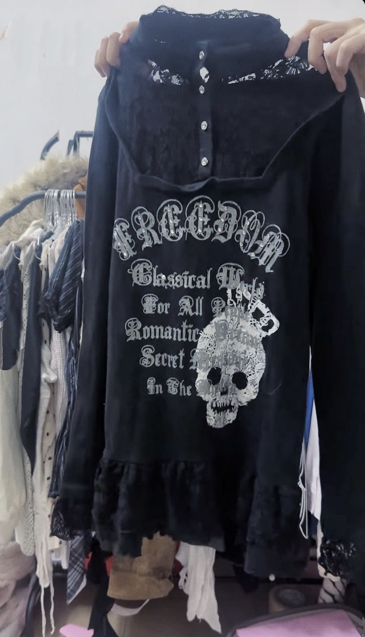Japanese Brand TRPP GIRL skull and lace punk top☠️ ➕ Size M / US 6-8 / IT 42-44 - 8 Thumbnail