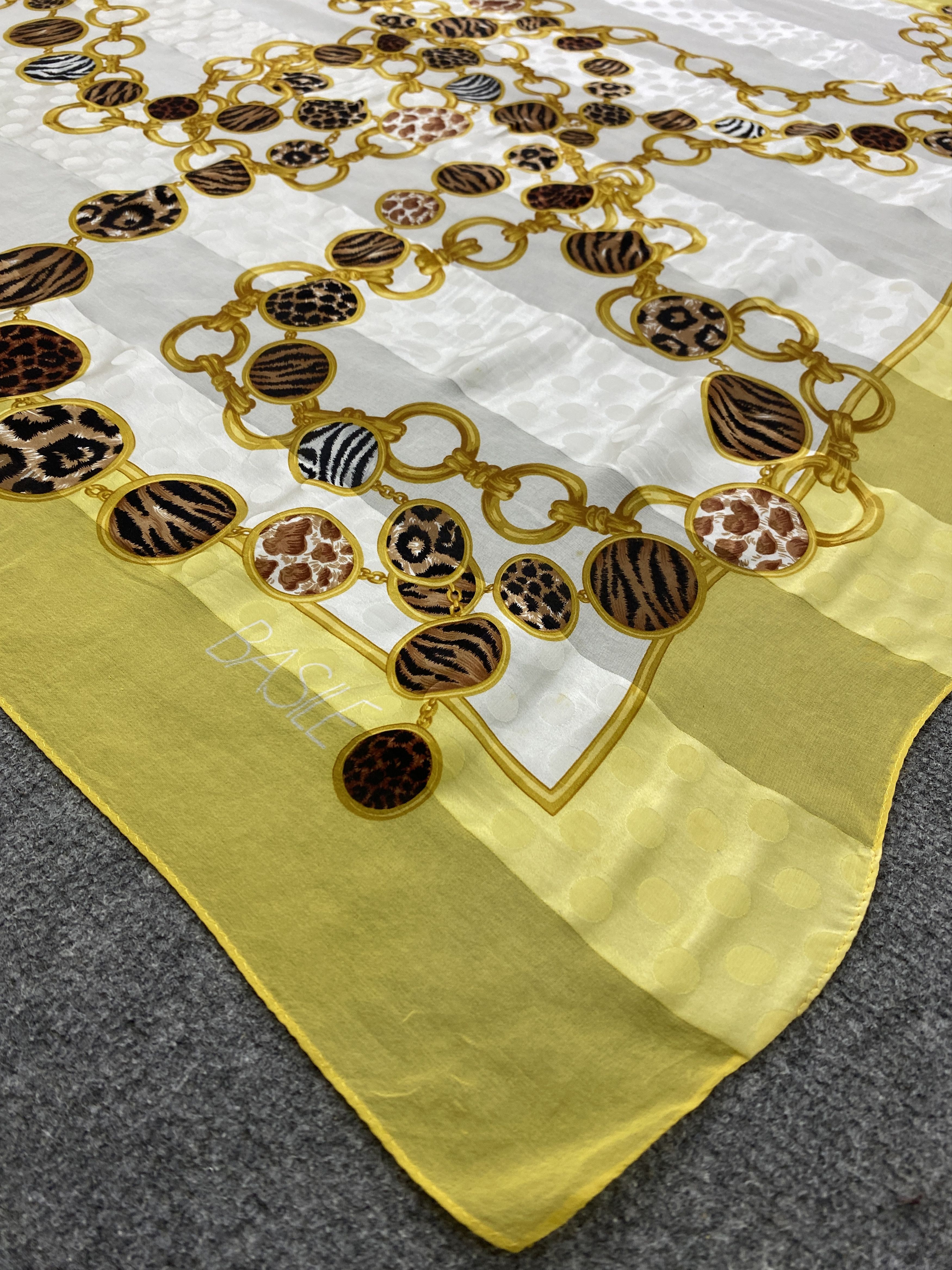 Japanese Brand Vintage Japanese brand Basile Silk Scarf SN0105 Size ONE SIZE - 5 Thumbnail